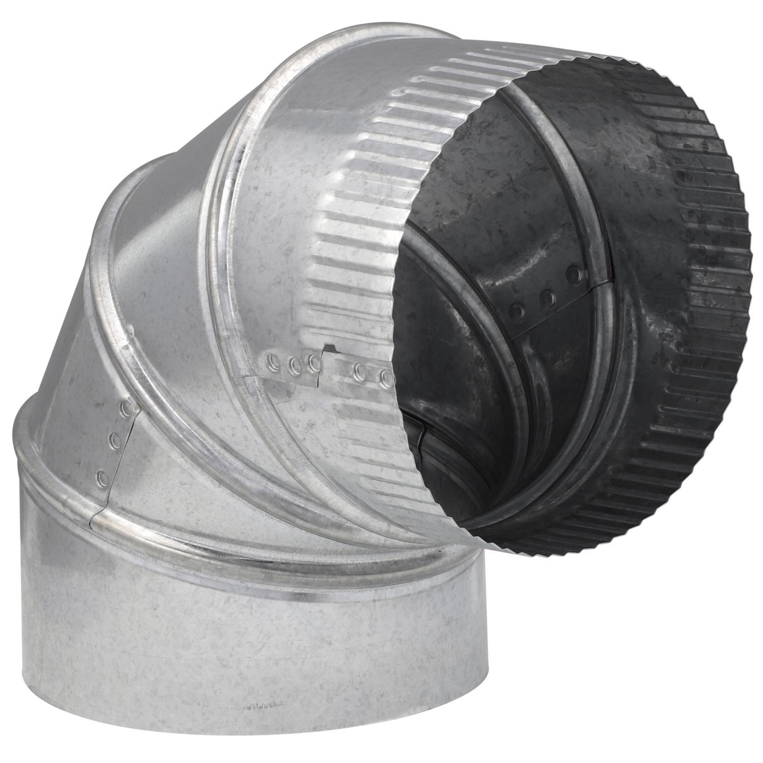 Imperial 6 in. D X 6 in. D Adjustable 90 deg Galvanized Steel Elbow Exhaust