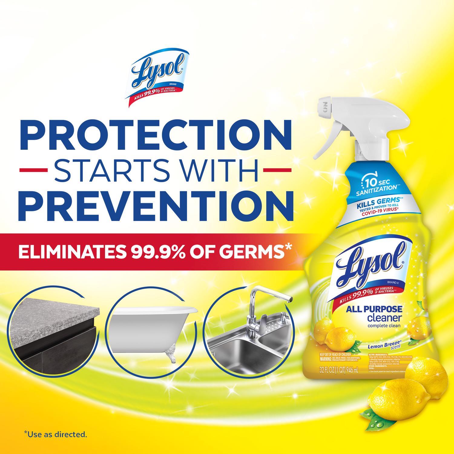 Lysol Lemon Scent All Purpose Cleaner Liquid 32 oz