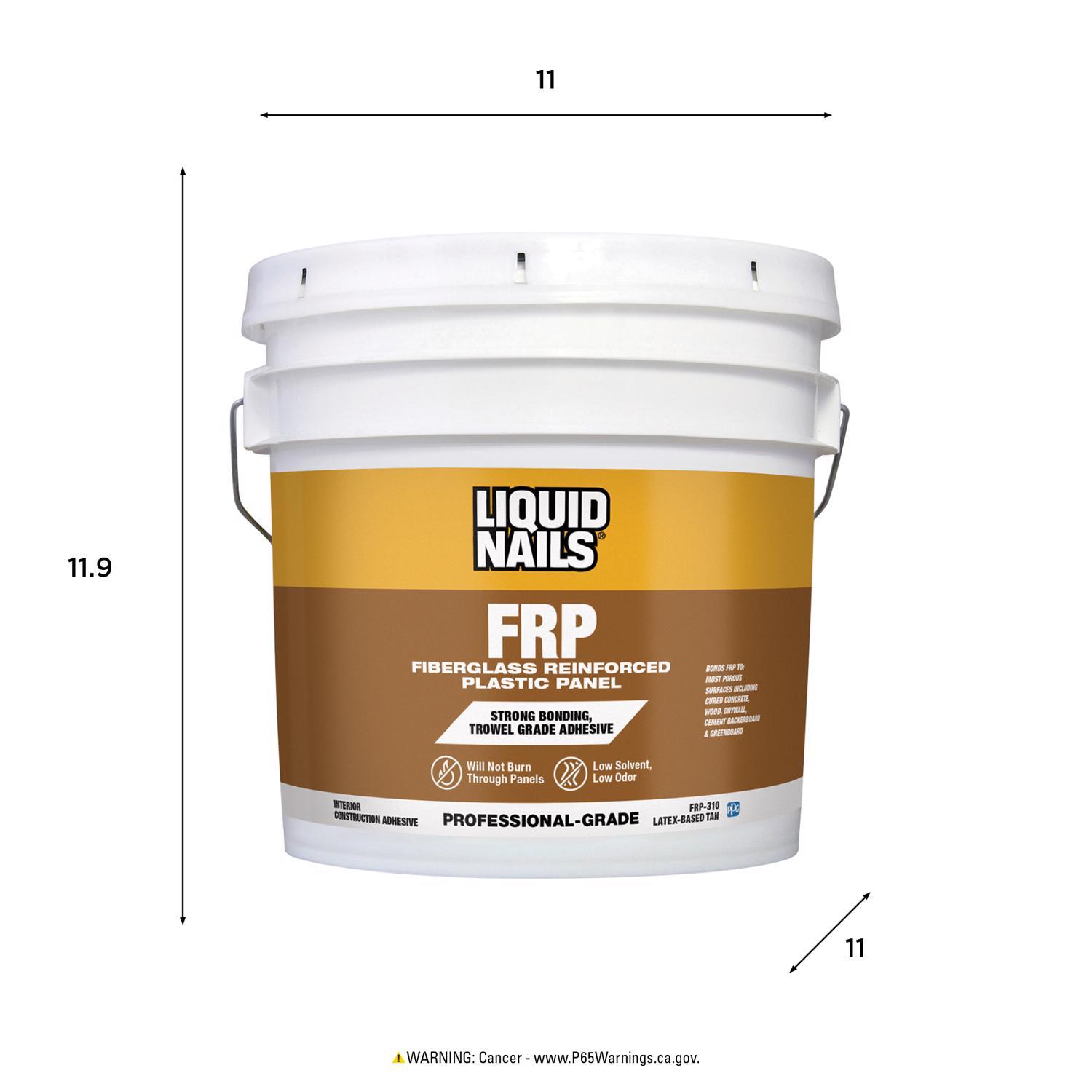 Liquid Nails FRP Fiberglass Reinforced Plastic Panel High Strength Acrylic Latex Off White Adhesive