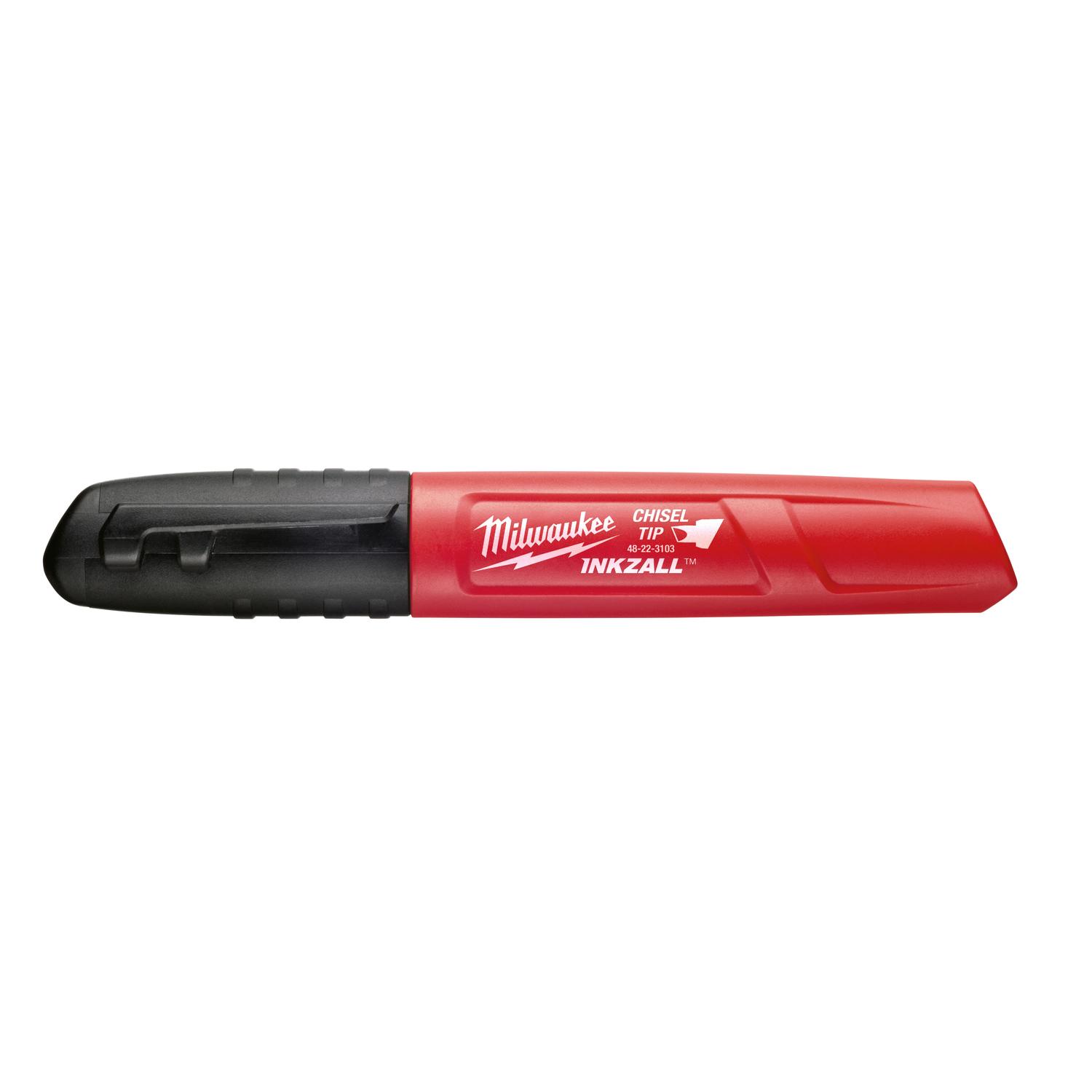 Milwaukee INKZALL Black Medium Chisel Tip Jobsite Marker 1 pk