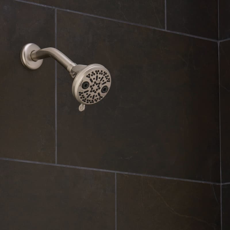 Oxygenics PowerFlow Brushed Nickel ABS Plastic 3 settings Showerhead 1.75 gpm