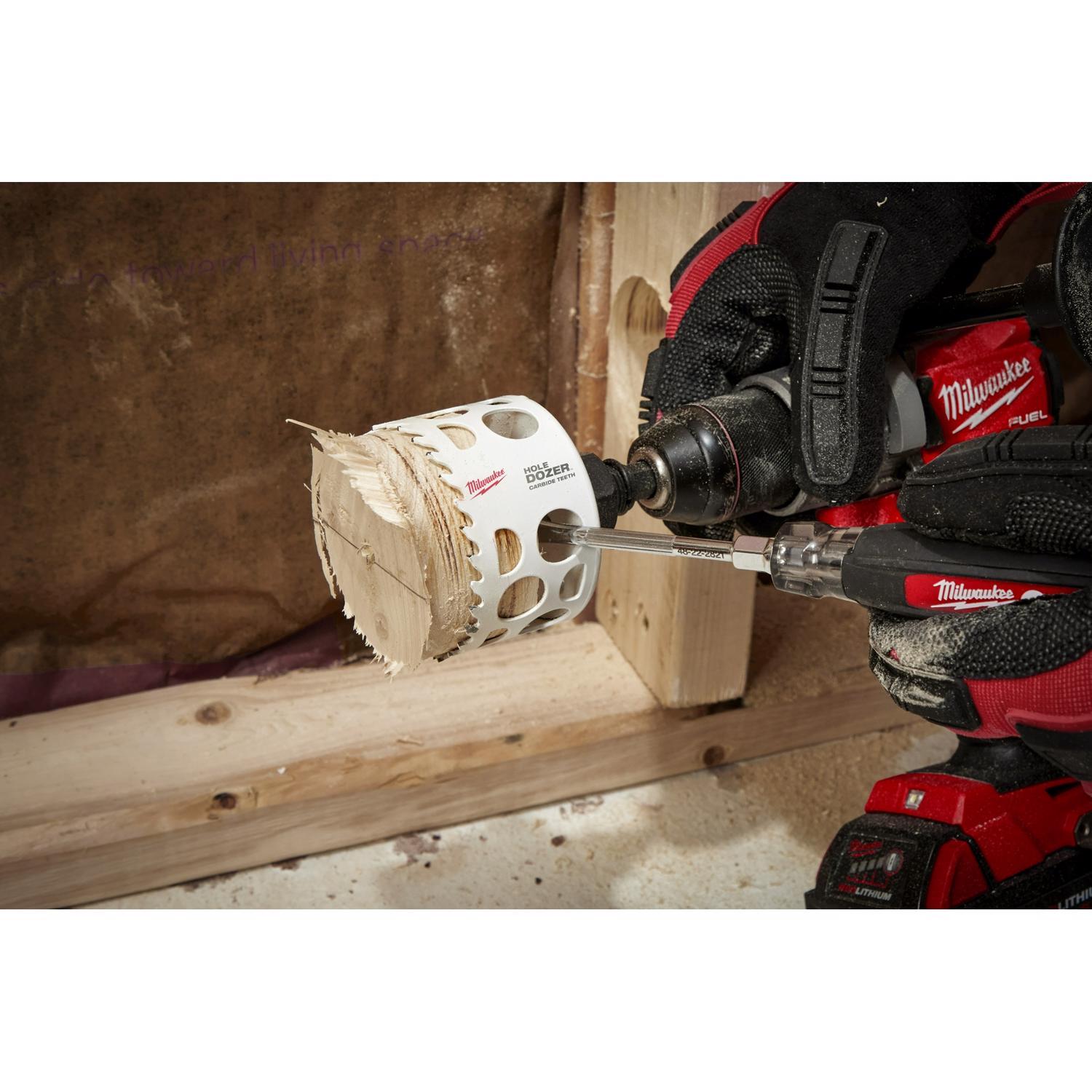 Milwaukee Hole Dozer 1-3/4 in. Carbide Tipped 1-7/8 in. L X 1/4 in. D Hole Saw