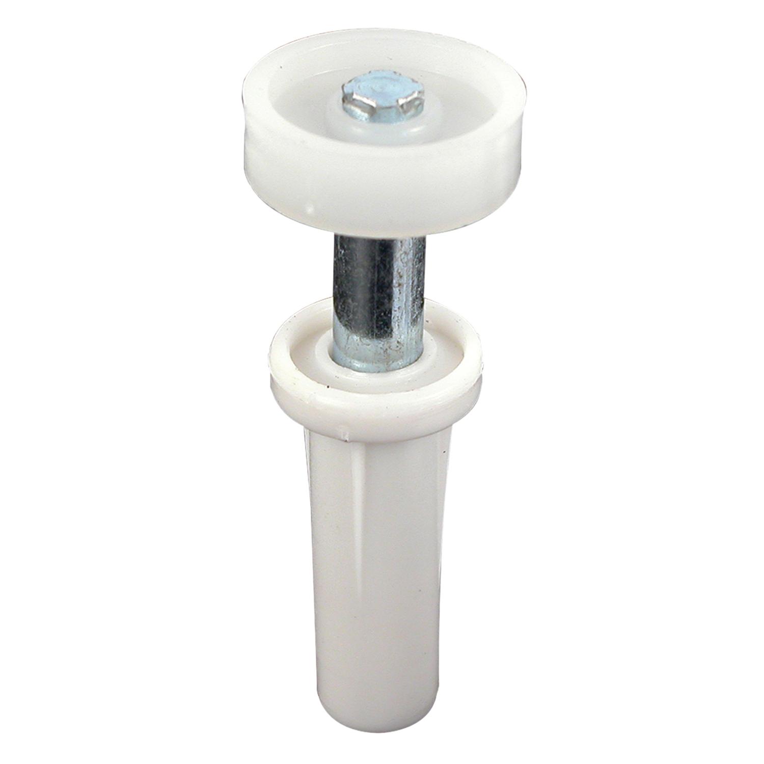 Prime-Line 7/8 in. D X 2-1/2 in. L Mill White Steel Guide Wheel 2 pc