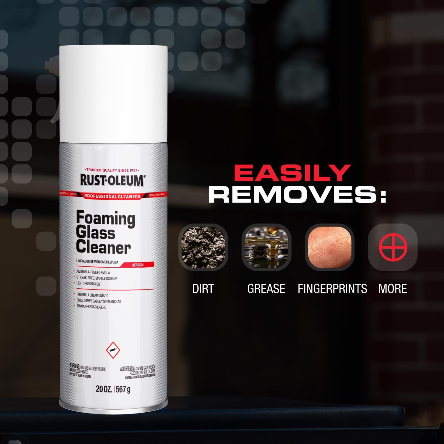 Rust-Oleum Professional Cleaners No Scent Glass Cleaner 20 oz Foam
