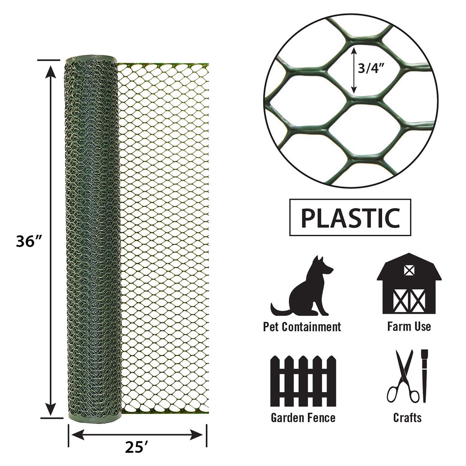 Tenax 3 ft. H X 25 ft. L Polyethylene Poultry Fence