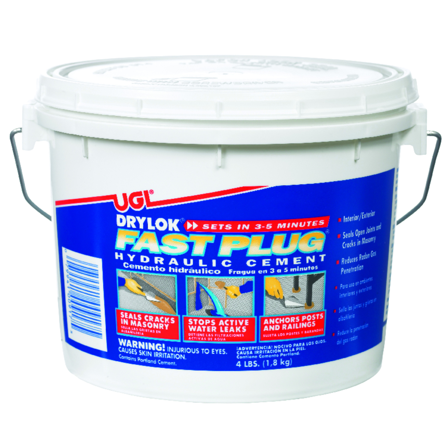 Drylok Fast Plug Hydraulic Cement 4 lb Gray