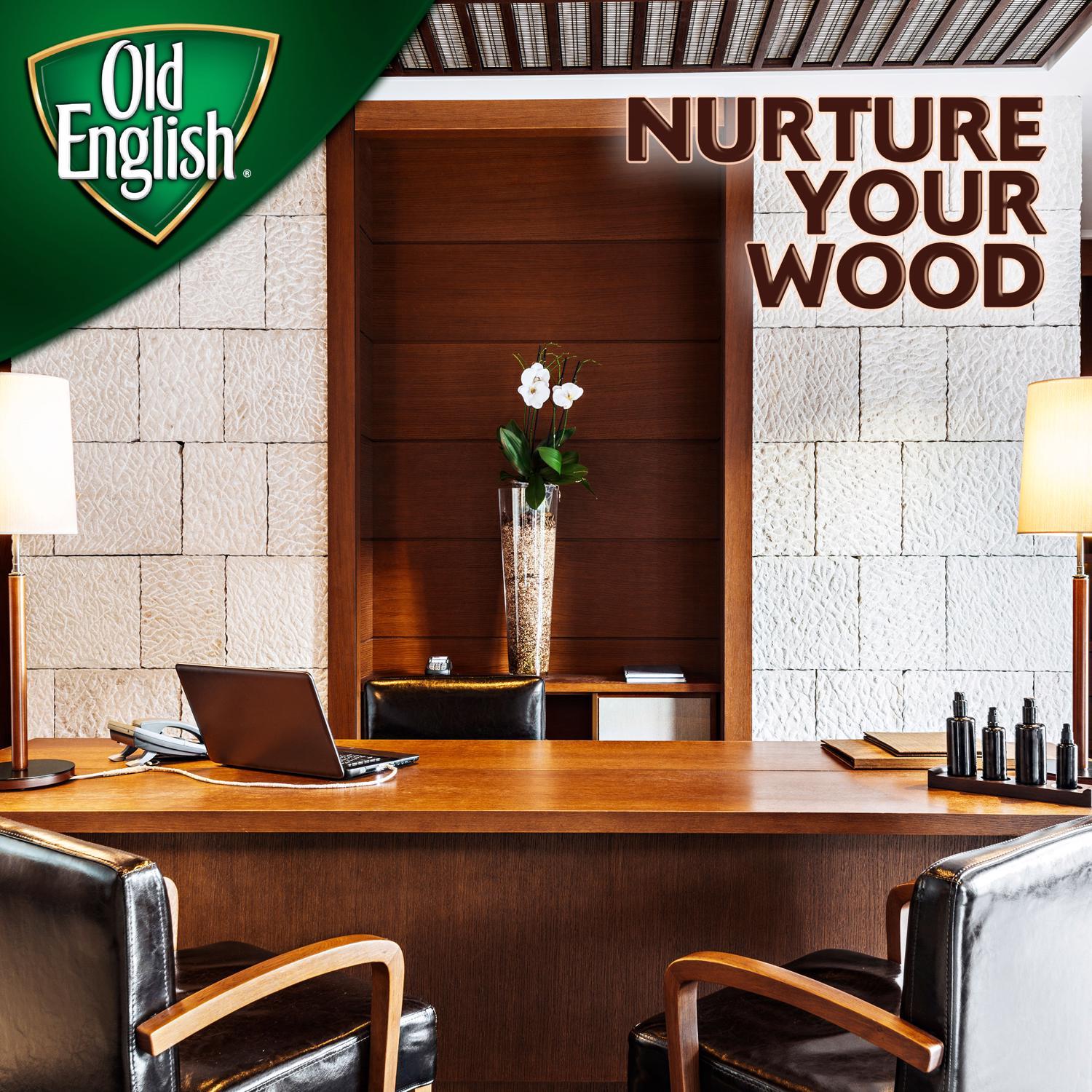 Old English No Scent Scratch Cover Polish Dark Wood 8 oz Liquid