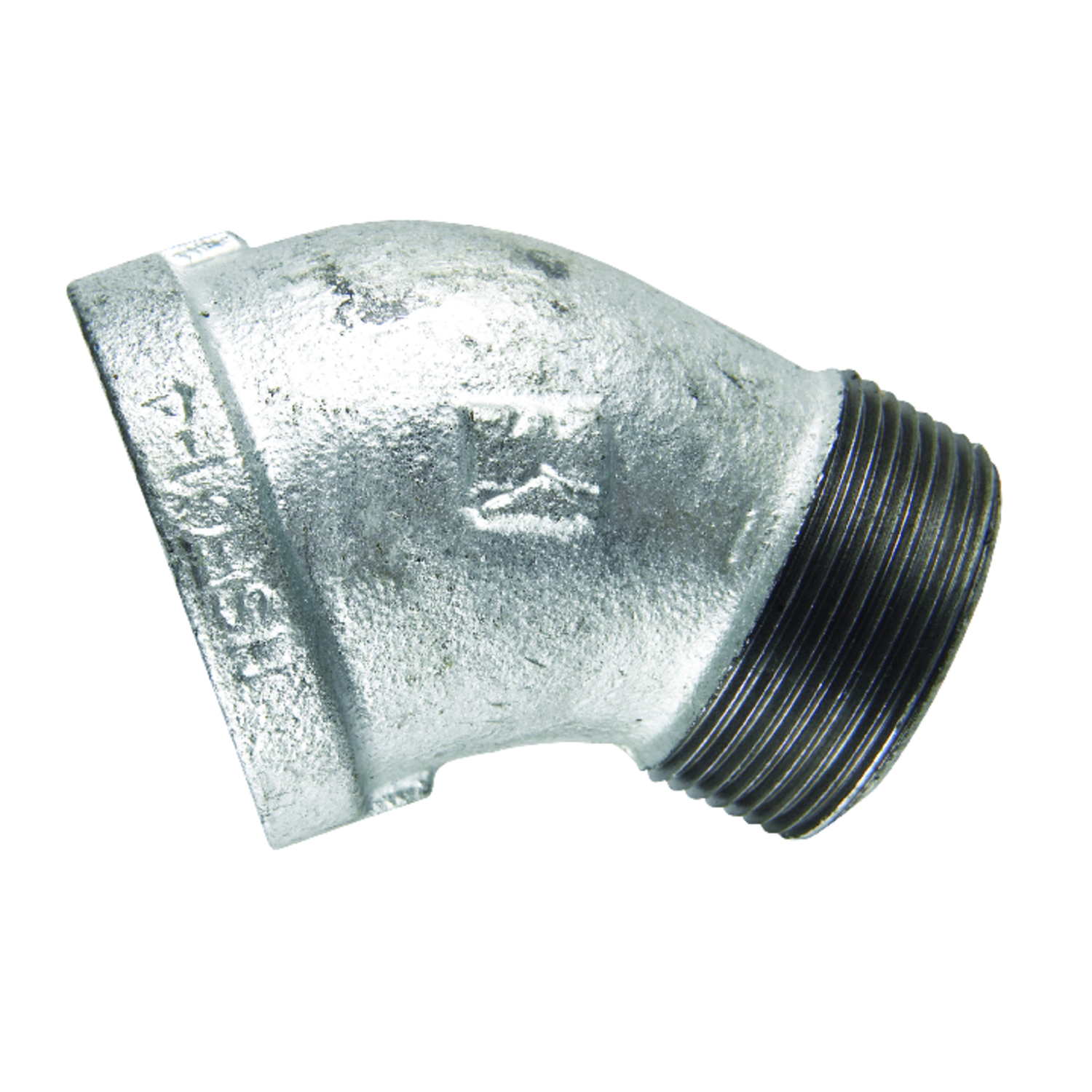 STZ Industries 2 in. FIP each X 2 in. D MIP Galvanized Malleable Iron 45 degree Street Elbow