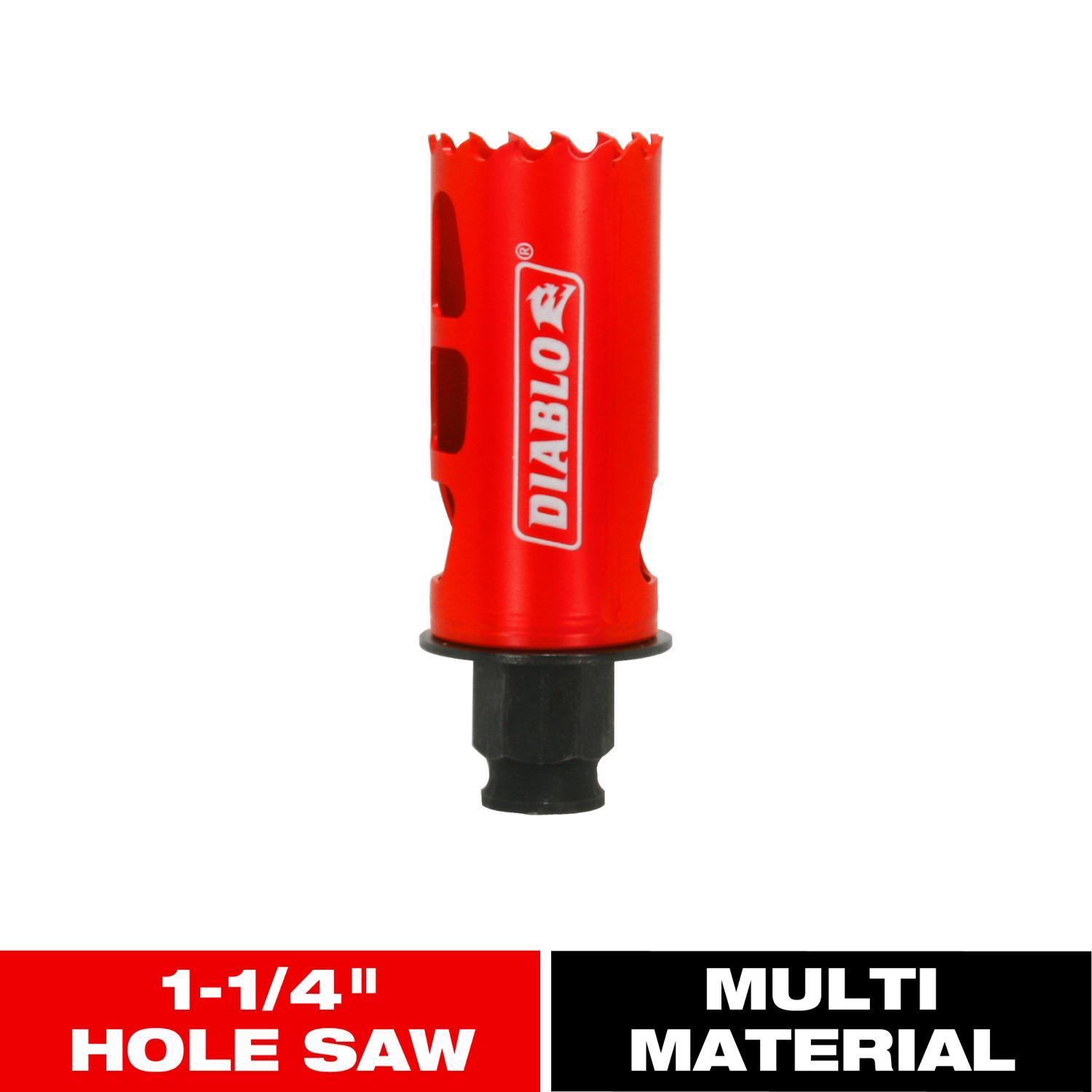 Diablo Snap-Lock Plus 1-1/4 in. Bi-Metal 2-3/8 in. L Hole Saw Arbor Included