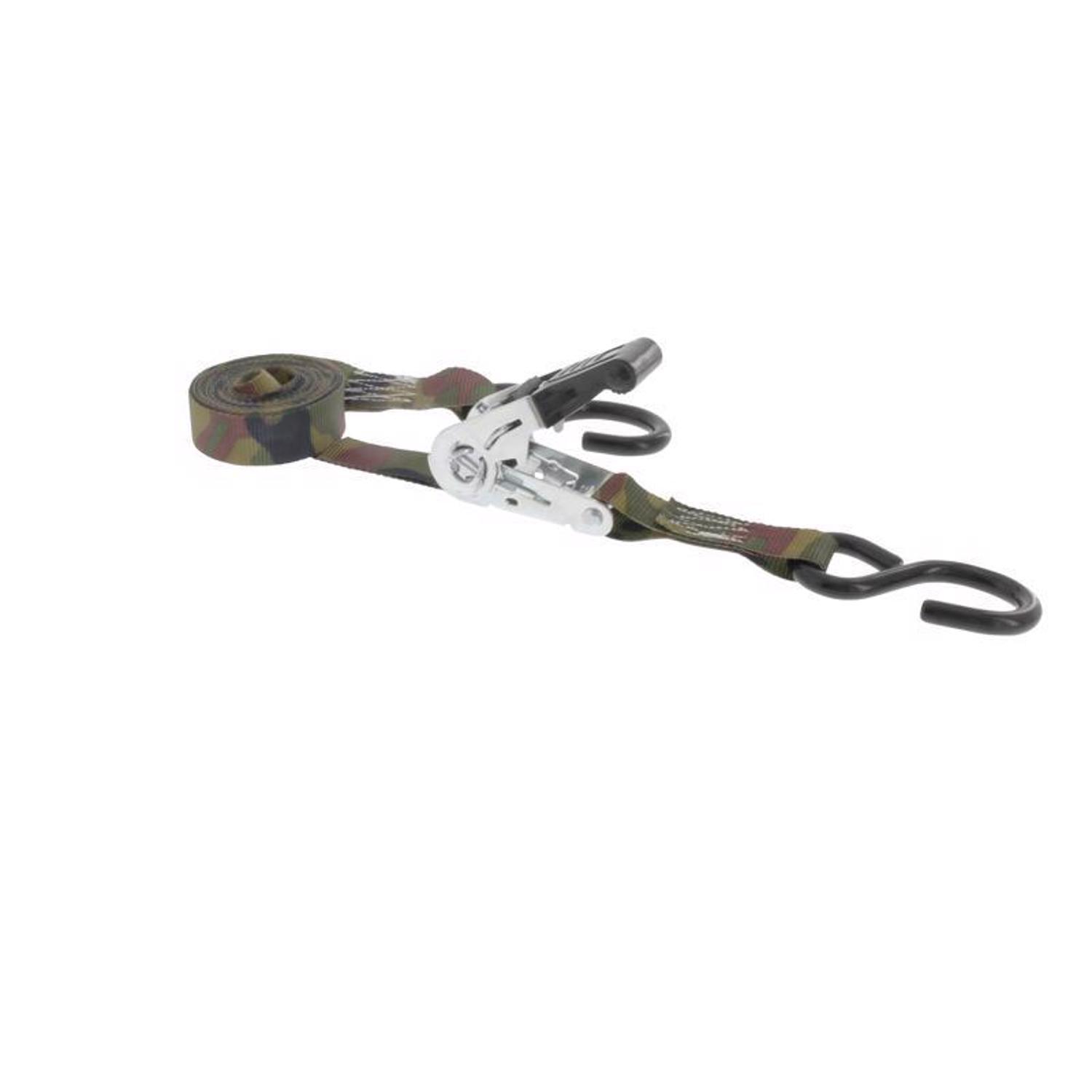 Keeper 1 in. W X 12 ft. L Camo Tie Down w/Ratchet 500 lb 2 pk