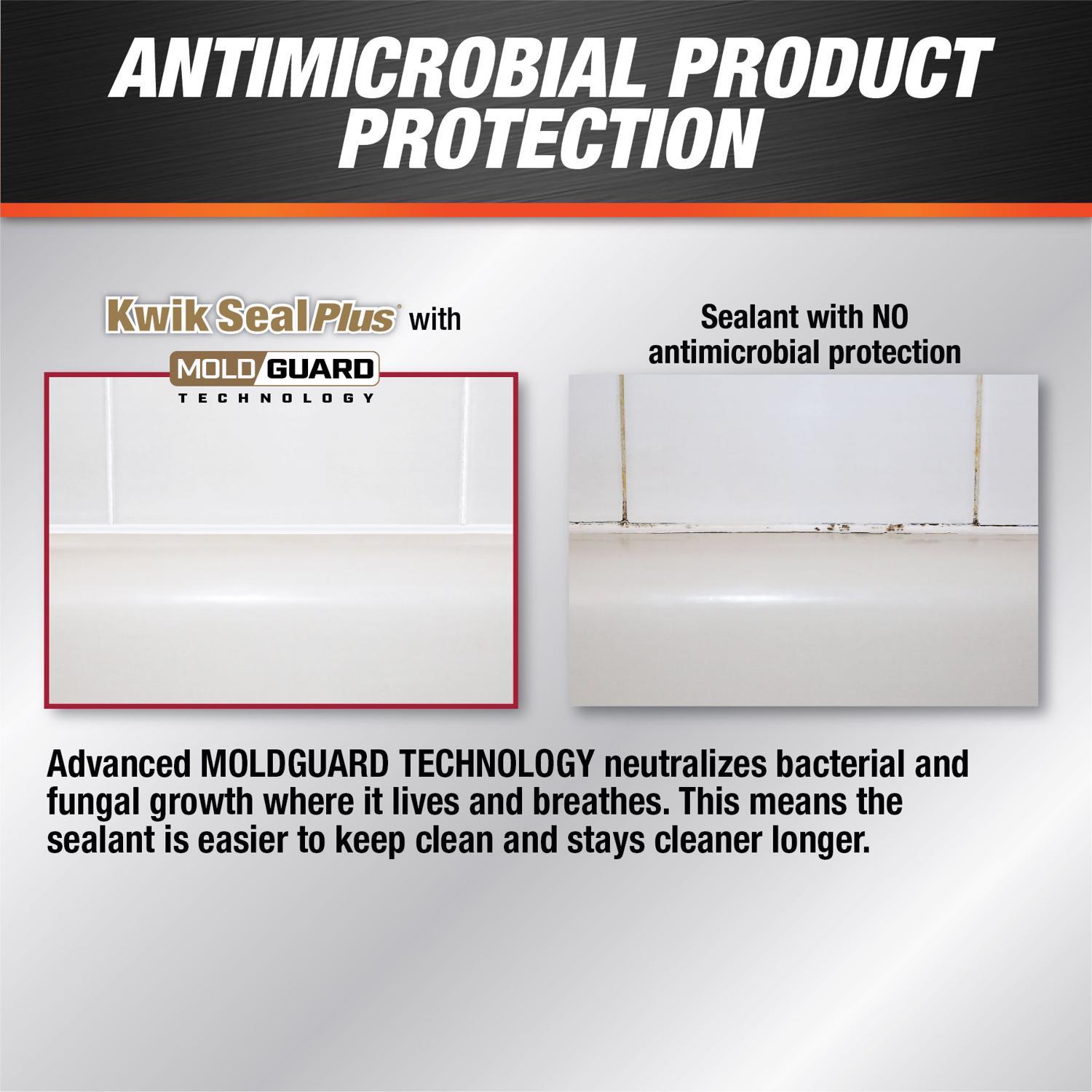 DAP Kwik Seal Plus White Siliconized Latex Kitchen and Bath Sealant and Adhesive 10.1 oz