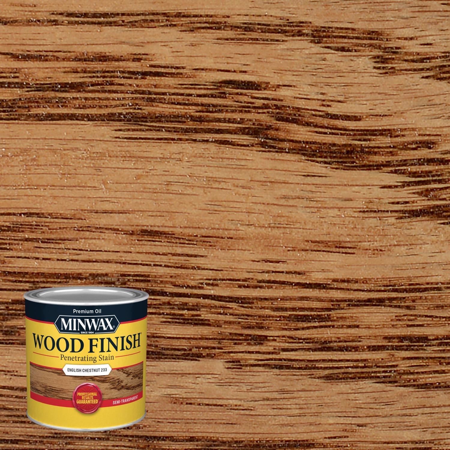 Minwax Wood Finish Semi-Transparent English Chestnut Oil-Based Penetrating Wood Stain 1/2 pt