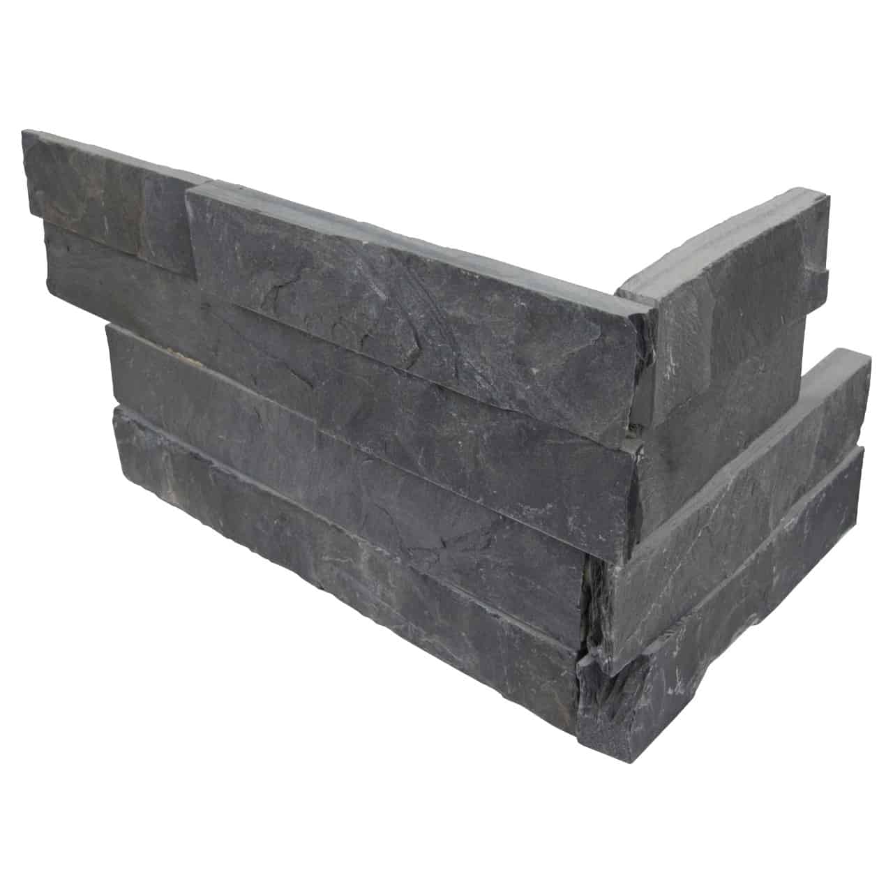 Premium Black Slate Corner"L"Panel 6x18