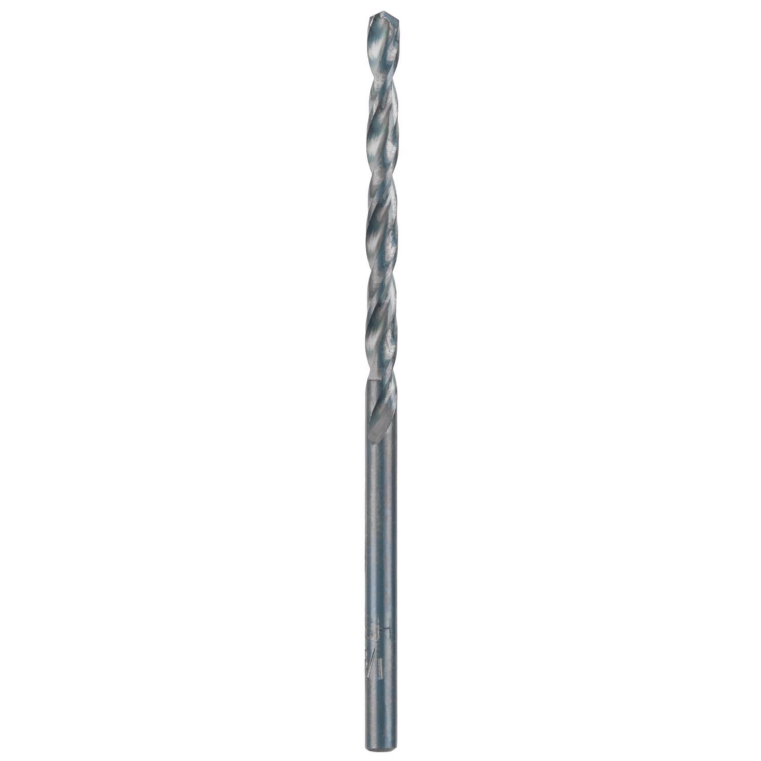 Milwaukee Thunderbolt 1/8 in. X 2-3/4 in. L Black Oxide Drill Bit Round Shank 2 pk