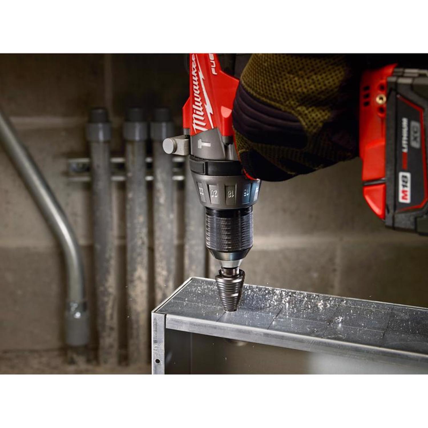 Milwaukee #8 X 6 in. L Step Drill Bit 3-Flat Shank 1 pc
