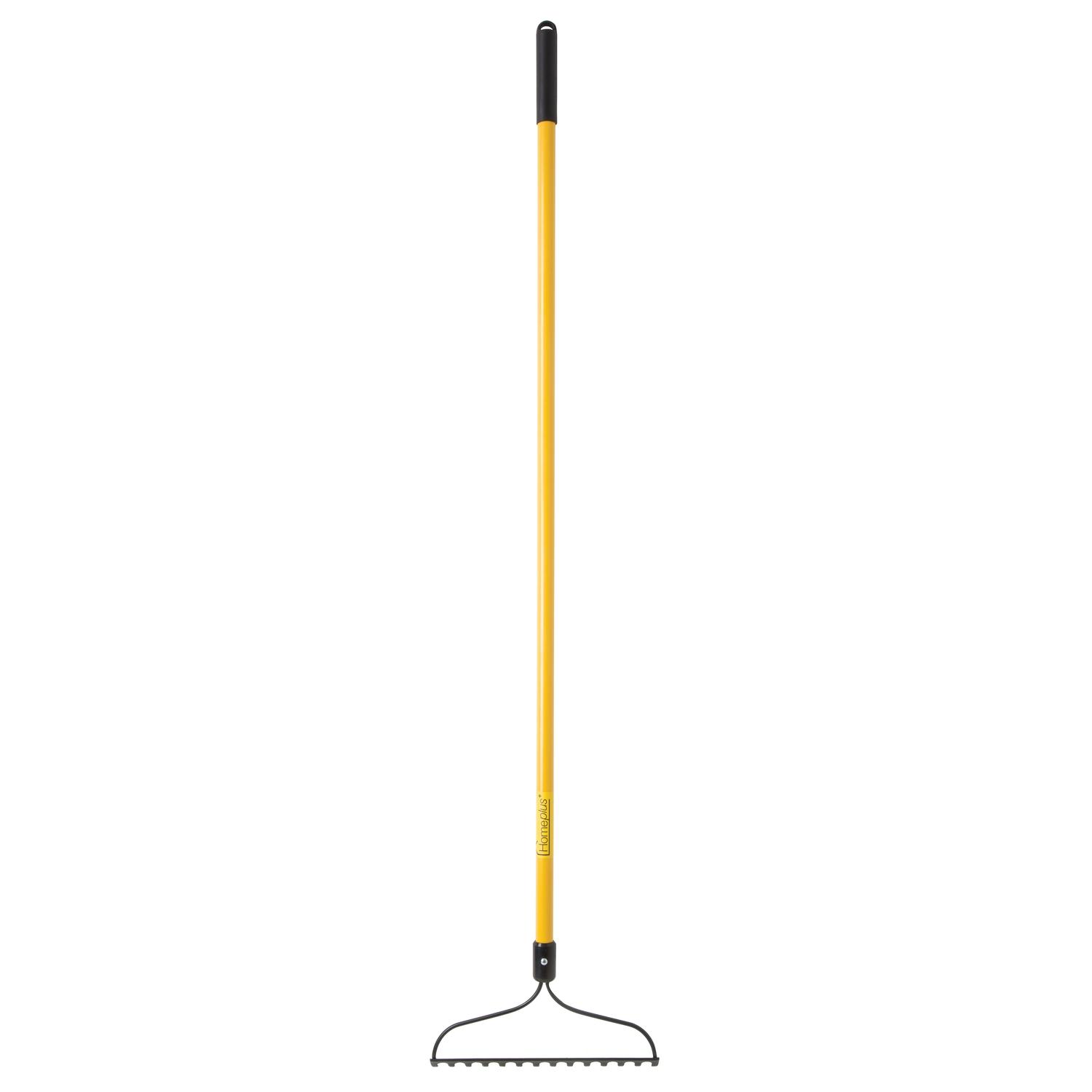Home Plus 61 in. 14 Tine Steel Bow Rake Fiberglass Handle