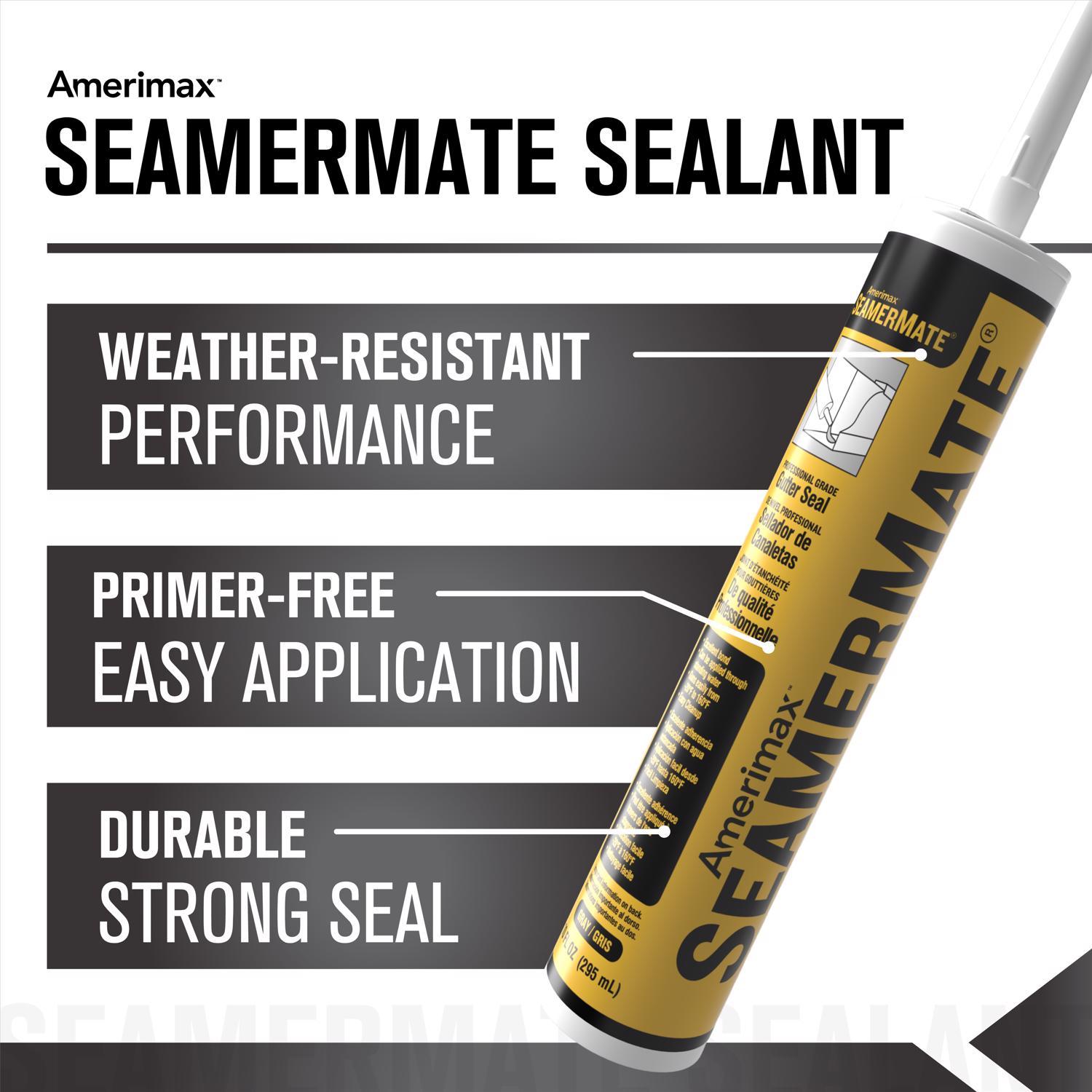 Amerimax SeamerMate 2 in. H X 2 in. W X 12 in. L Gray Triploymer Gutter Sealant