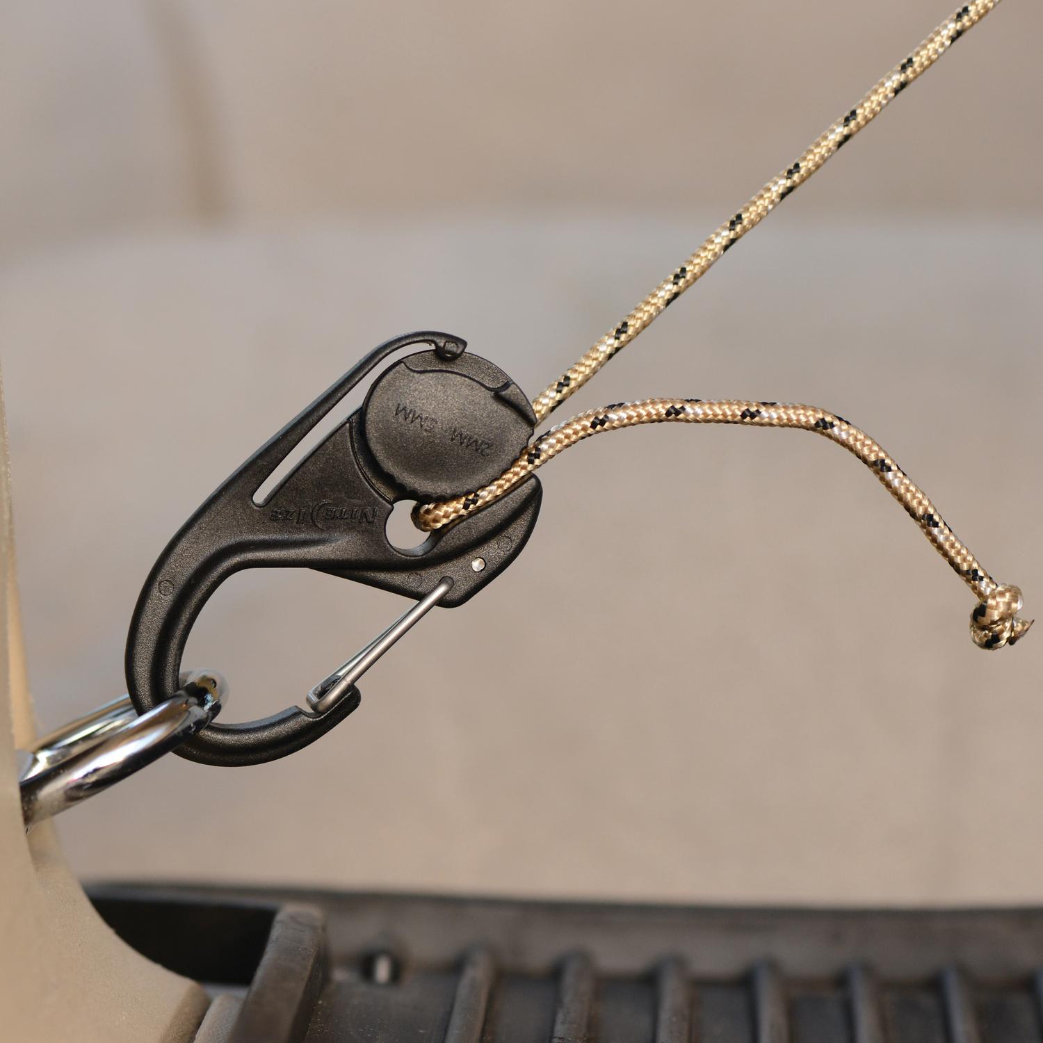 Nite Ize CamJam 5/32 in. D X 2 in. L Black Twisted Plastic Tie-Down Rope