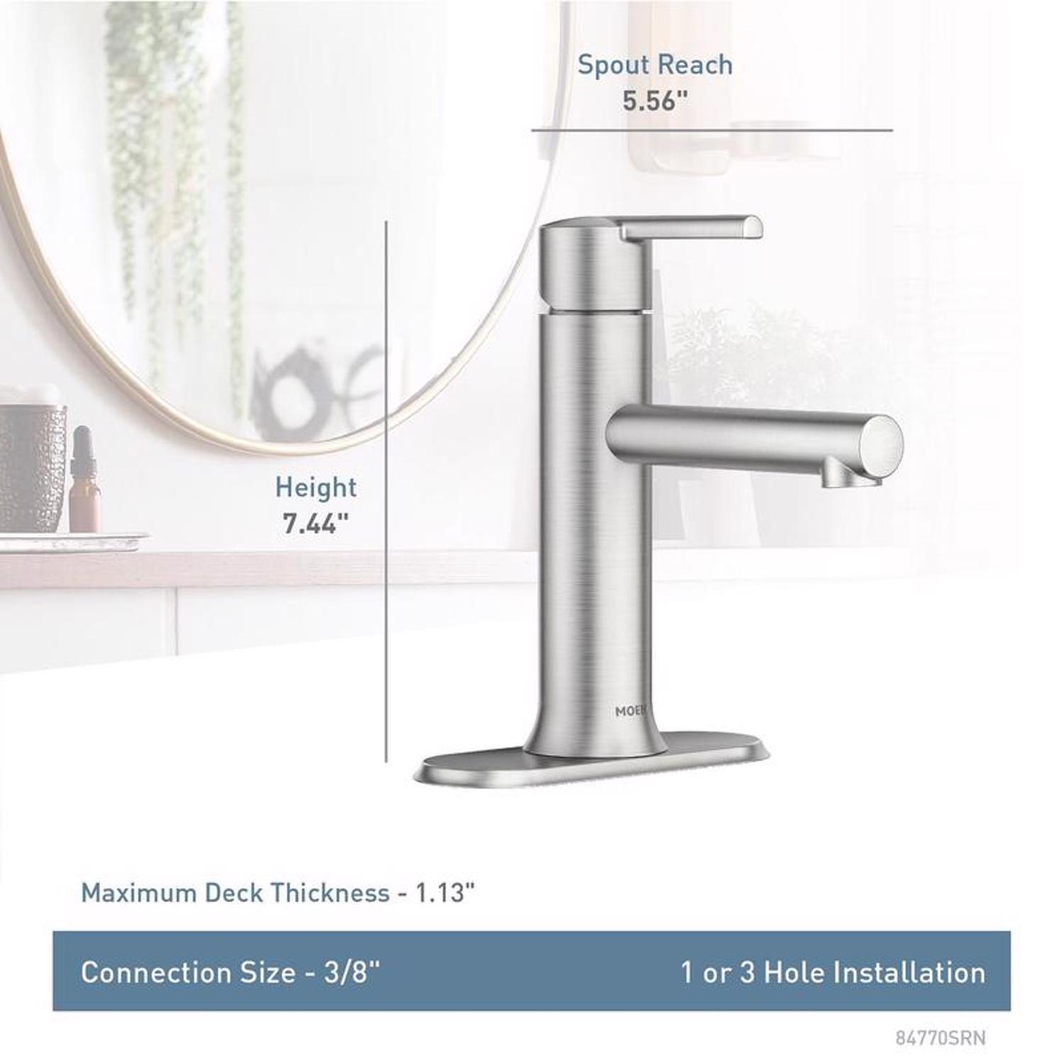 Moen Arlys Matte Black Traditional Bathroom Faucet 4 in.