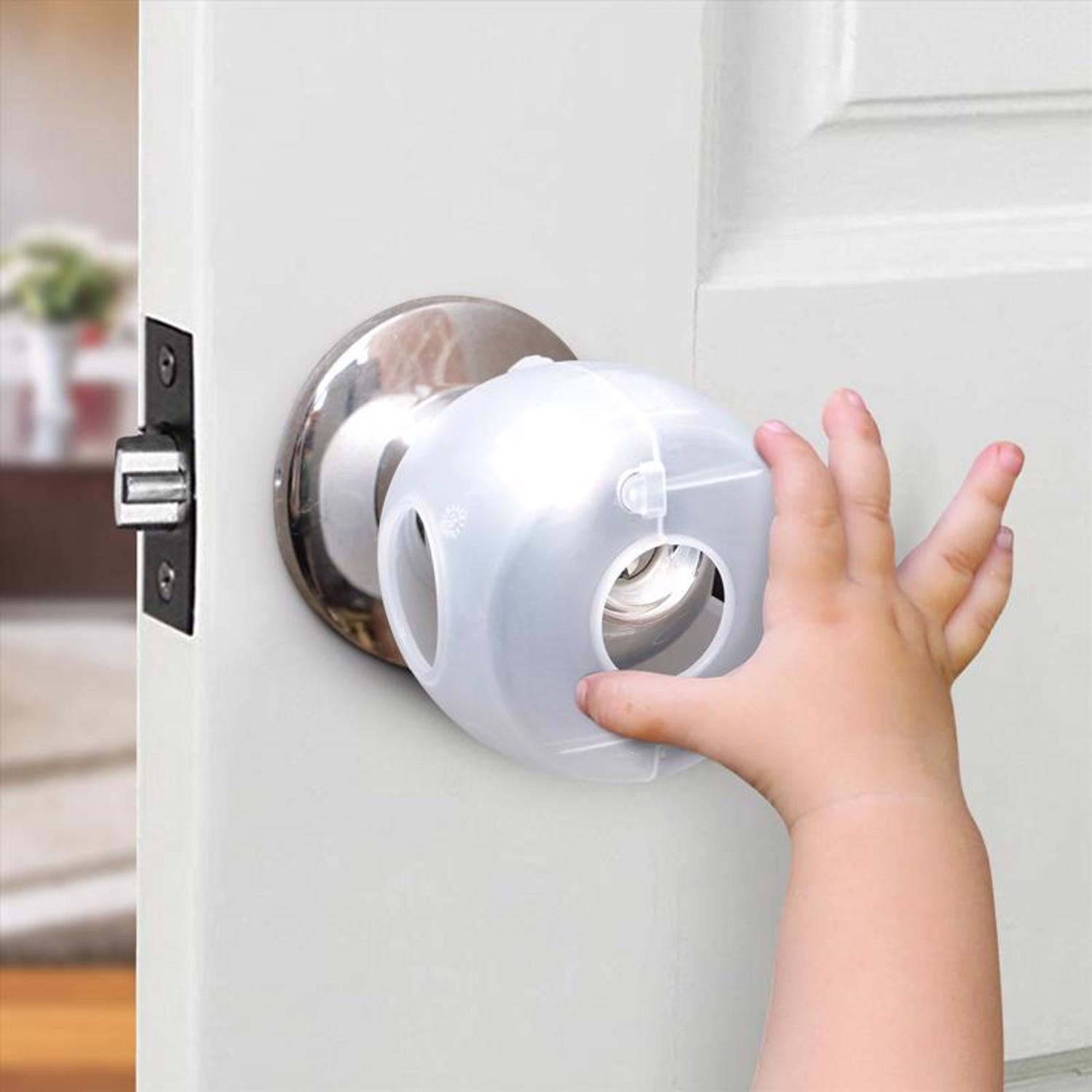 Dreambaby EZY-Fit Clear Plastic Door Knob Covers 3 pk
