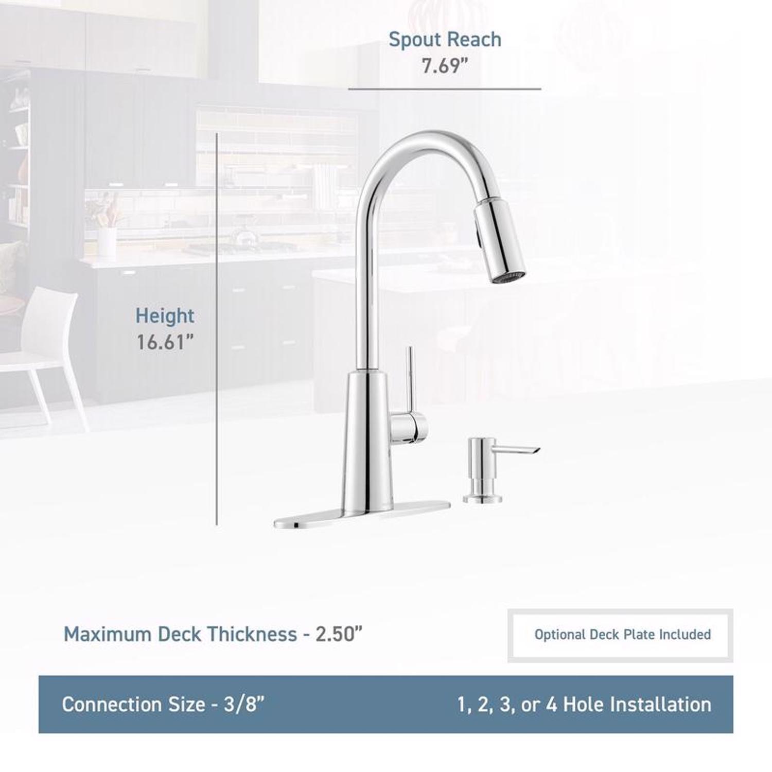 Moen Nori One Handle Chrome Pull-Down Kitchen Faucet