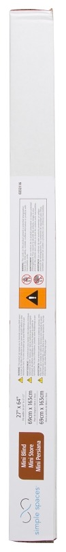 Simple Spaces FWMB-10 Blind, 64 in L, 29 in W, Faux Wood, White