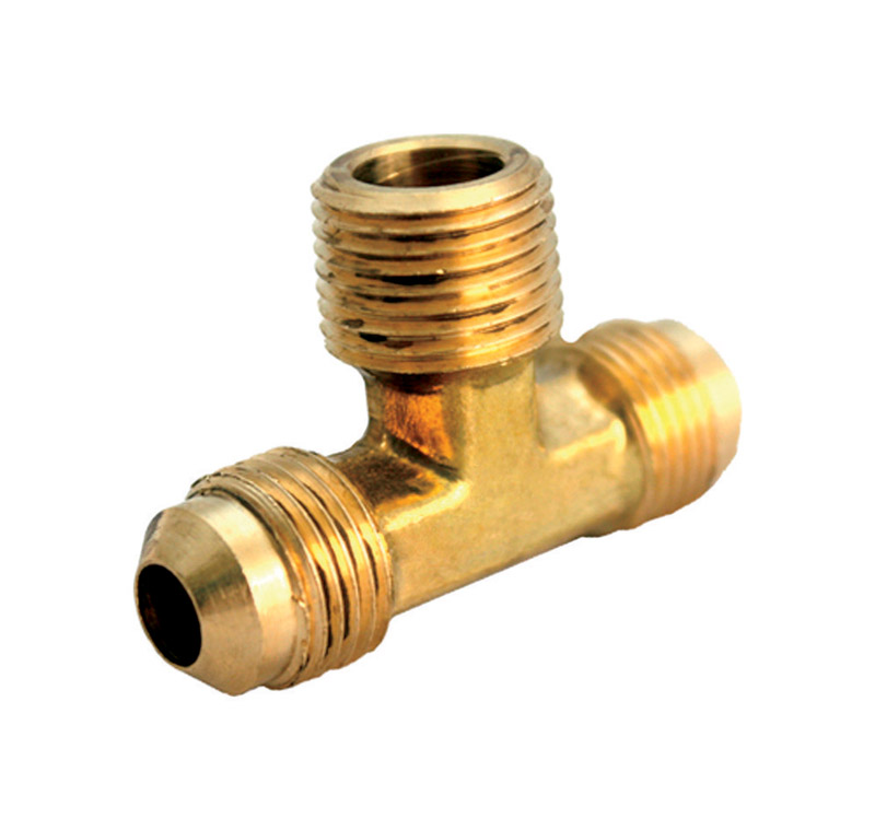 Ace 3/8 in. 1/2 in. Dia. Male Brass Branch Flare Tee