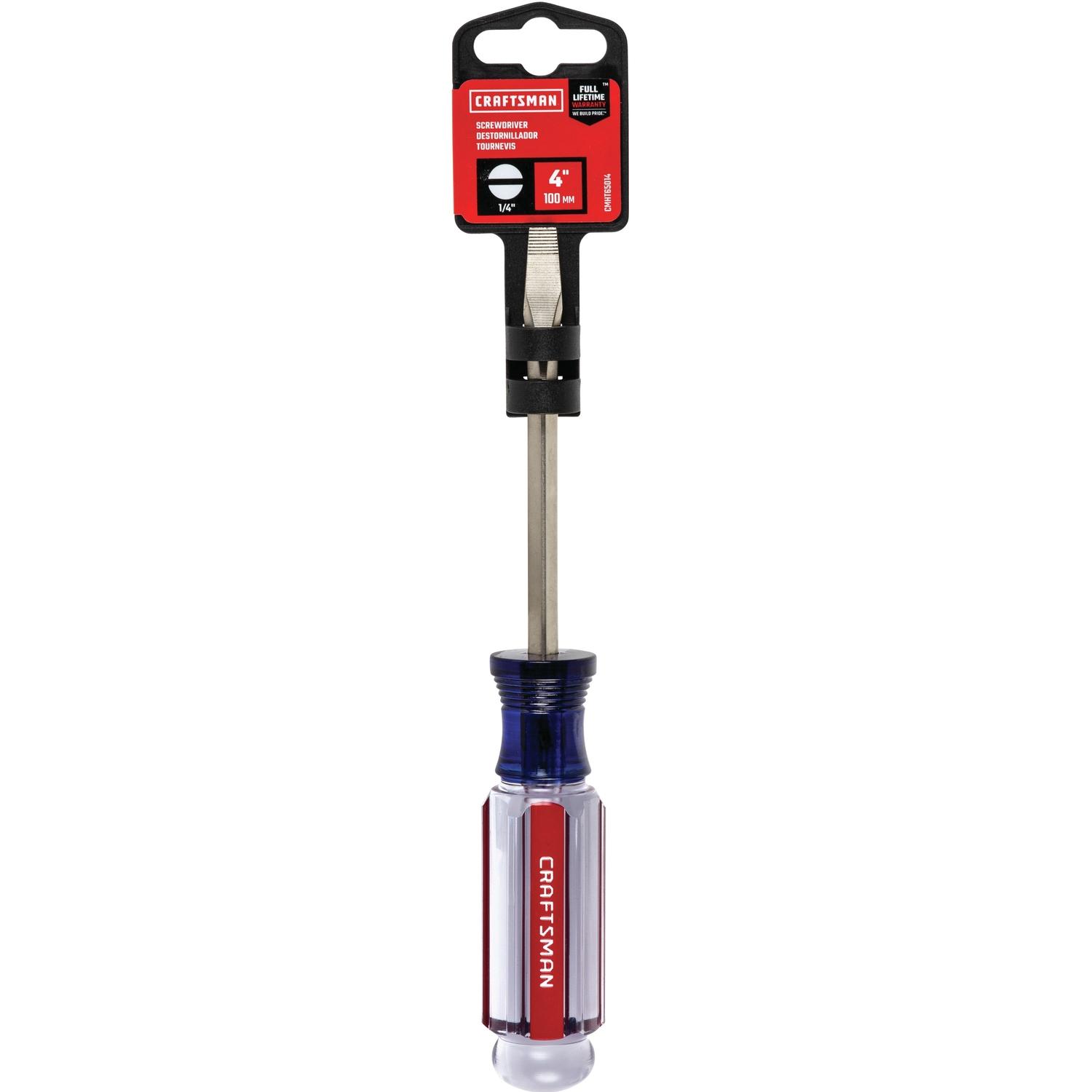 Craftsman 1/4 in. X 4 in. L Slotted Screwdriver 1 pc