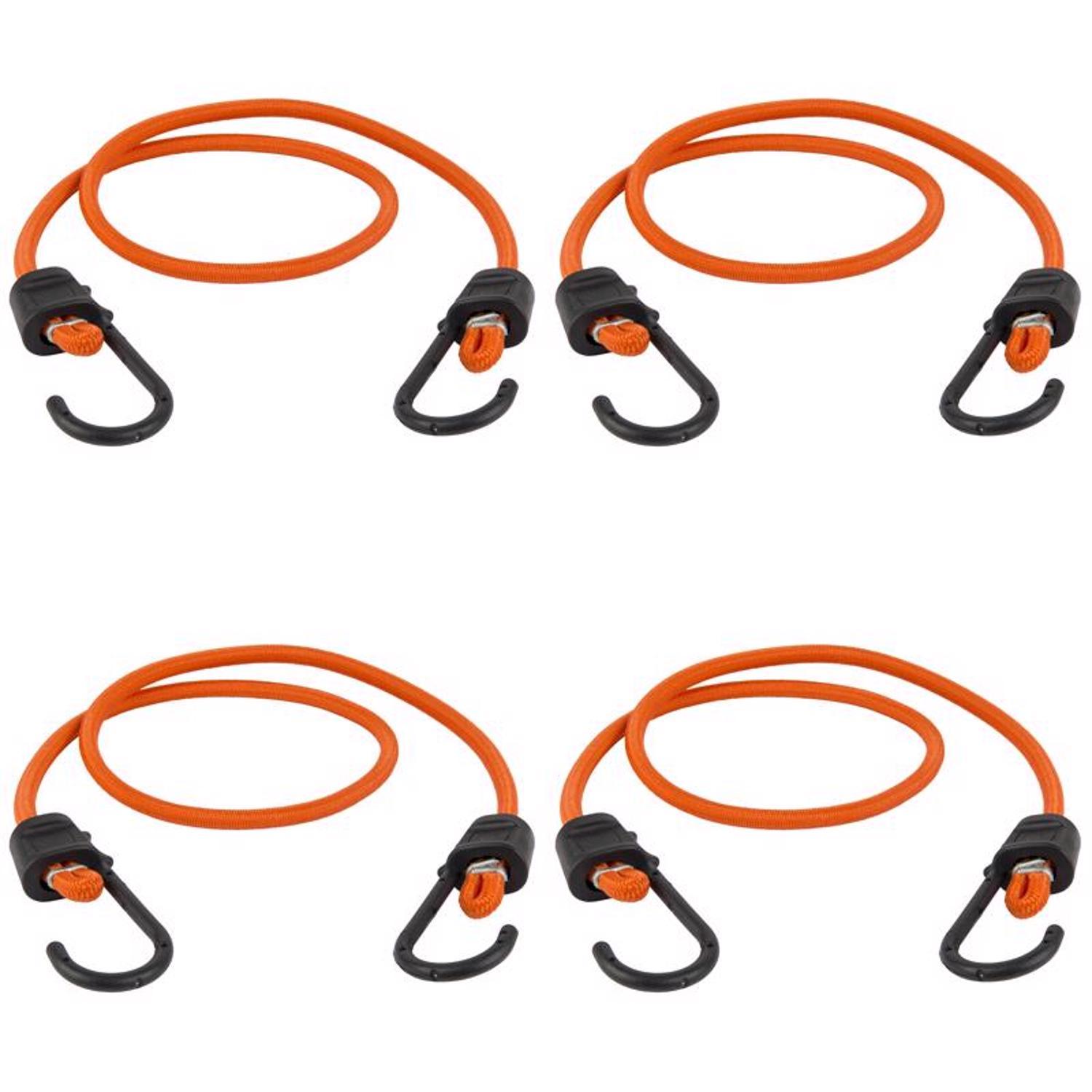 Keeper Black/Orange Bungee Cord 36 in. L X 0.374 in. 1 pk