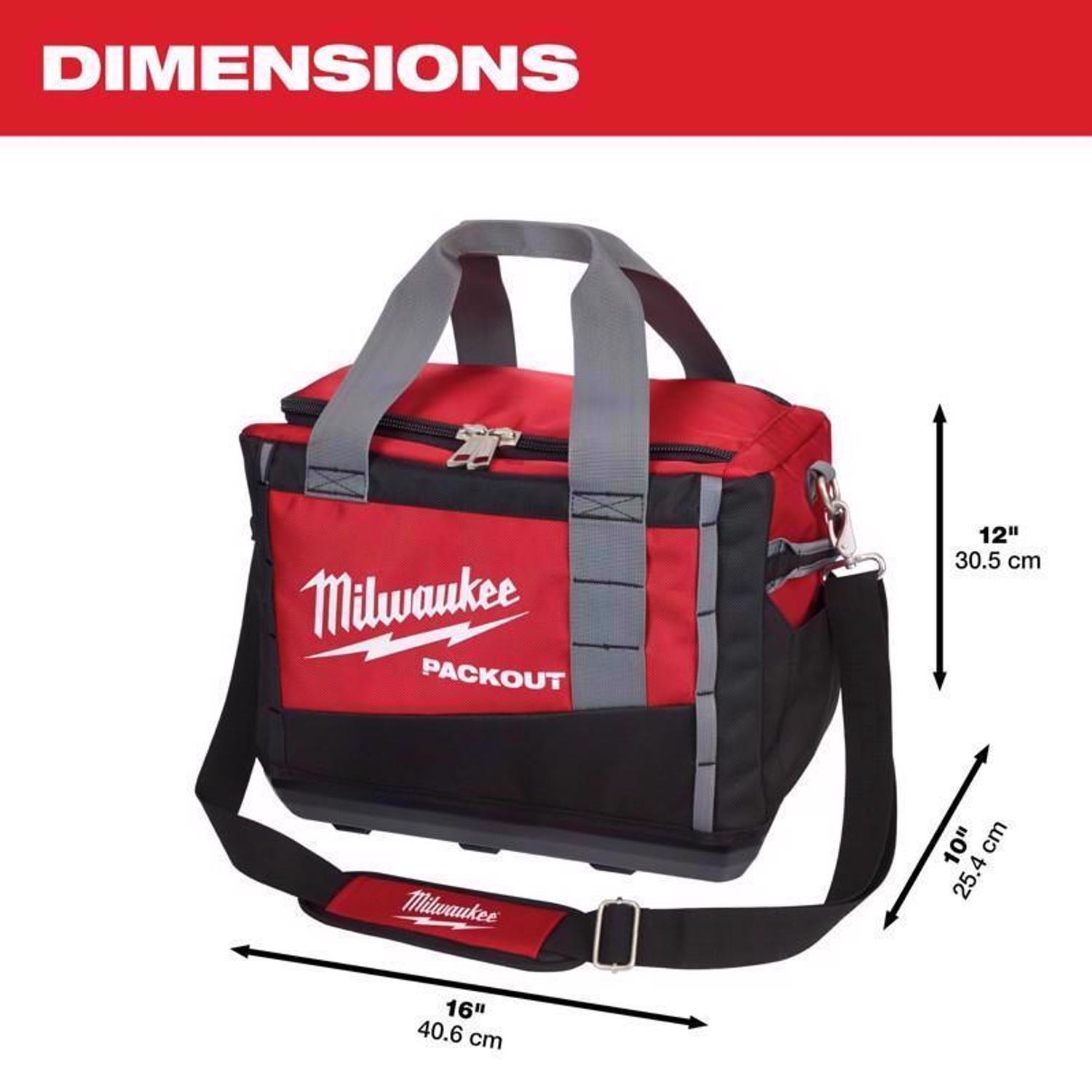 Milwaukee Packout Ballistic Nylon Tool Bag 3 pocket Black/Red 1 pc