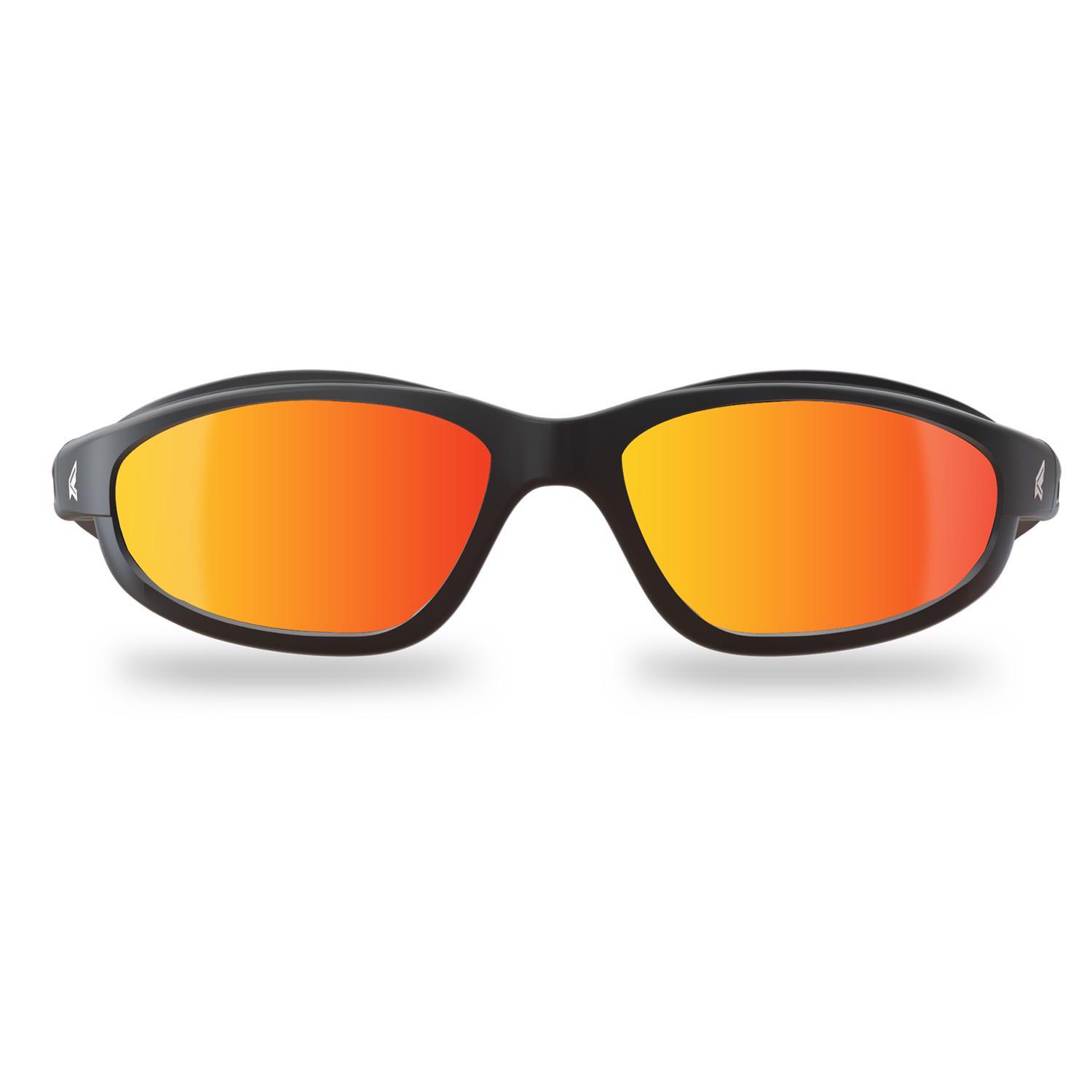 Edge Eyewear Dakura Safety Glasses Red Mirror Lens Black Frame 1 pc