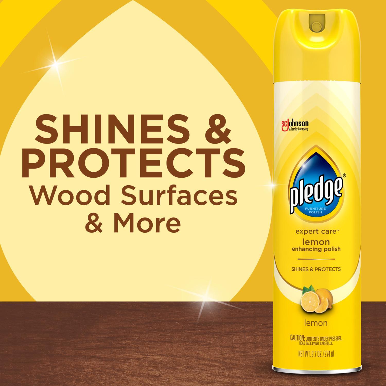 Pledge Lemon Scent Furniture Polish 9.7 oz Spray