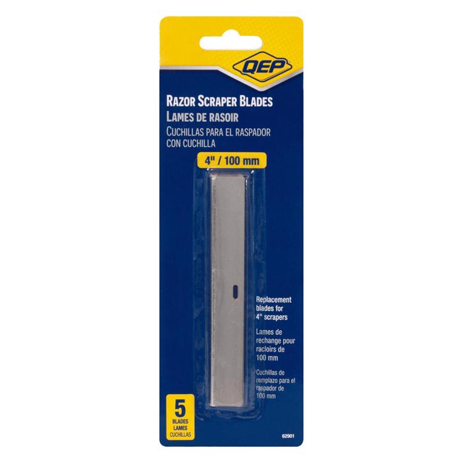 QEP.563 in. H X 4 in. W X.025 in. L Steel Floor Scraper Blade 5 pk