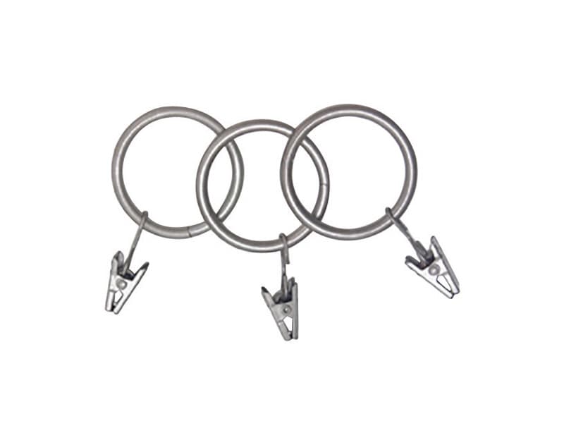 Kenney Antique Pewter Silver Modern/Contemporary Clip Ring 1 1/4 in. L