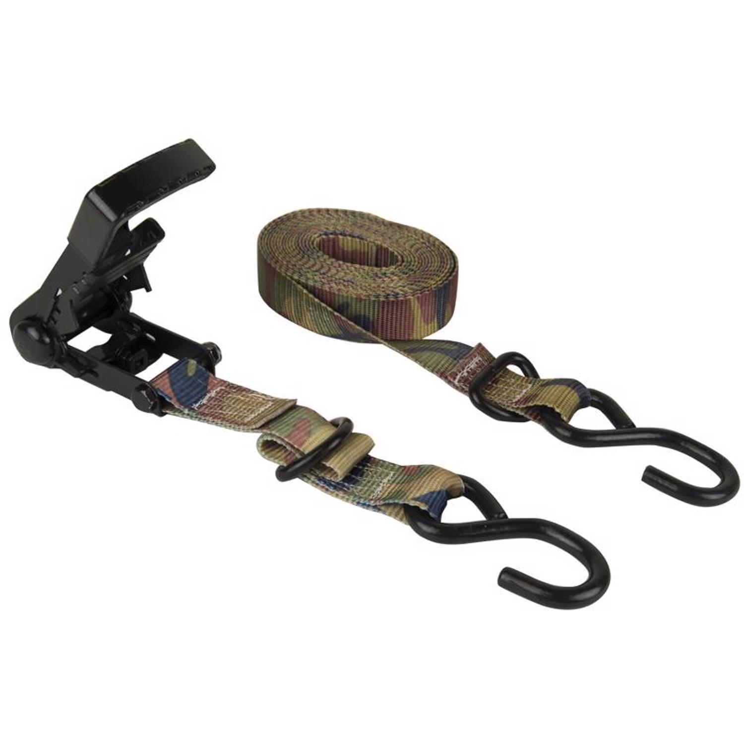 Keeper Ergo-Torque 1.25 in. W X 16 ft. L Camo Tie Down w/Ratchet 700 lb 2 pk