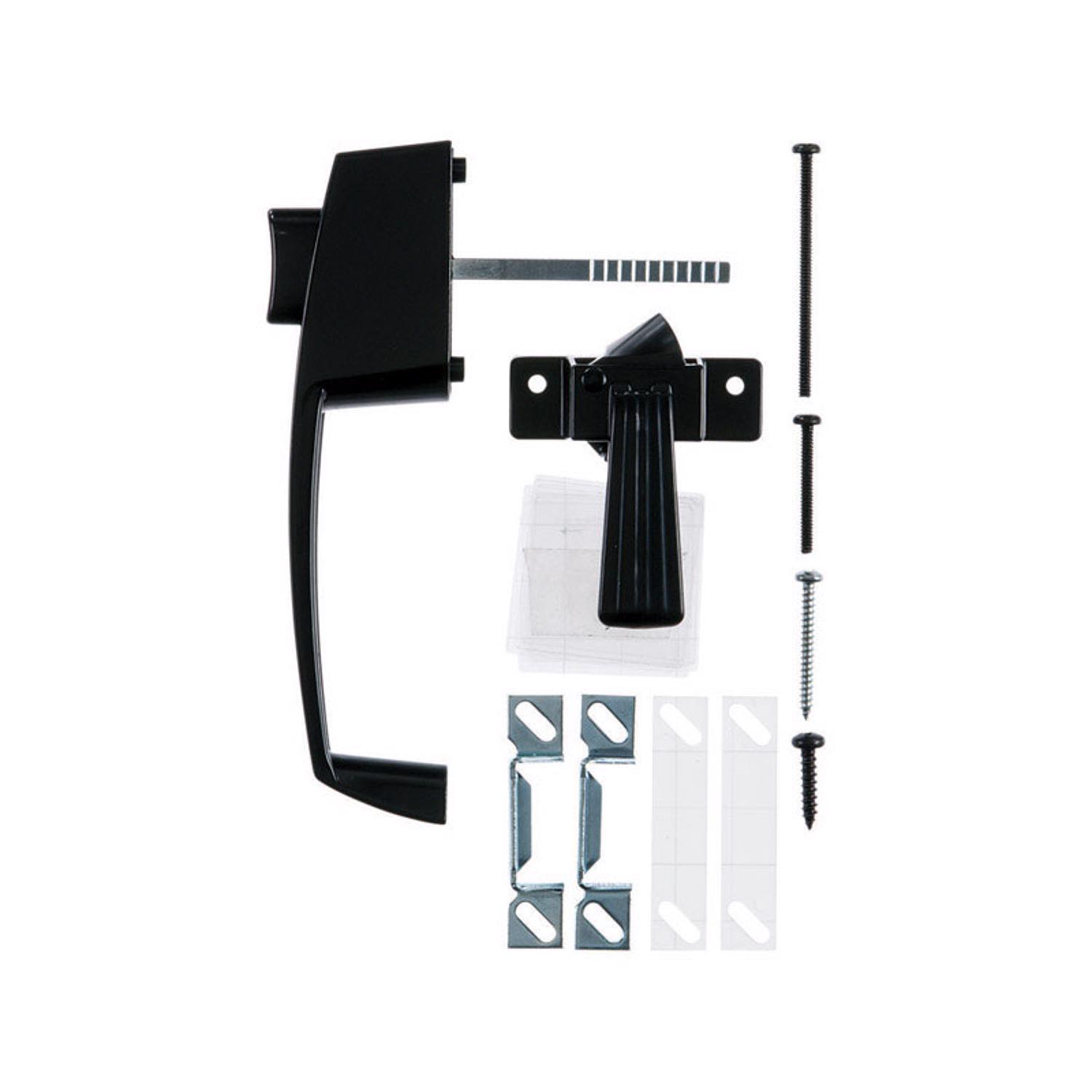 Ace Bare Black Steel Push Button Latch 1 pk