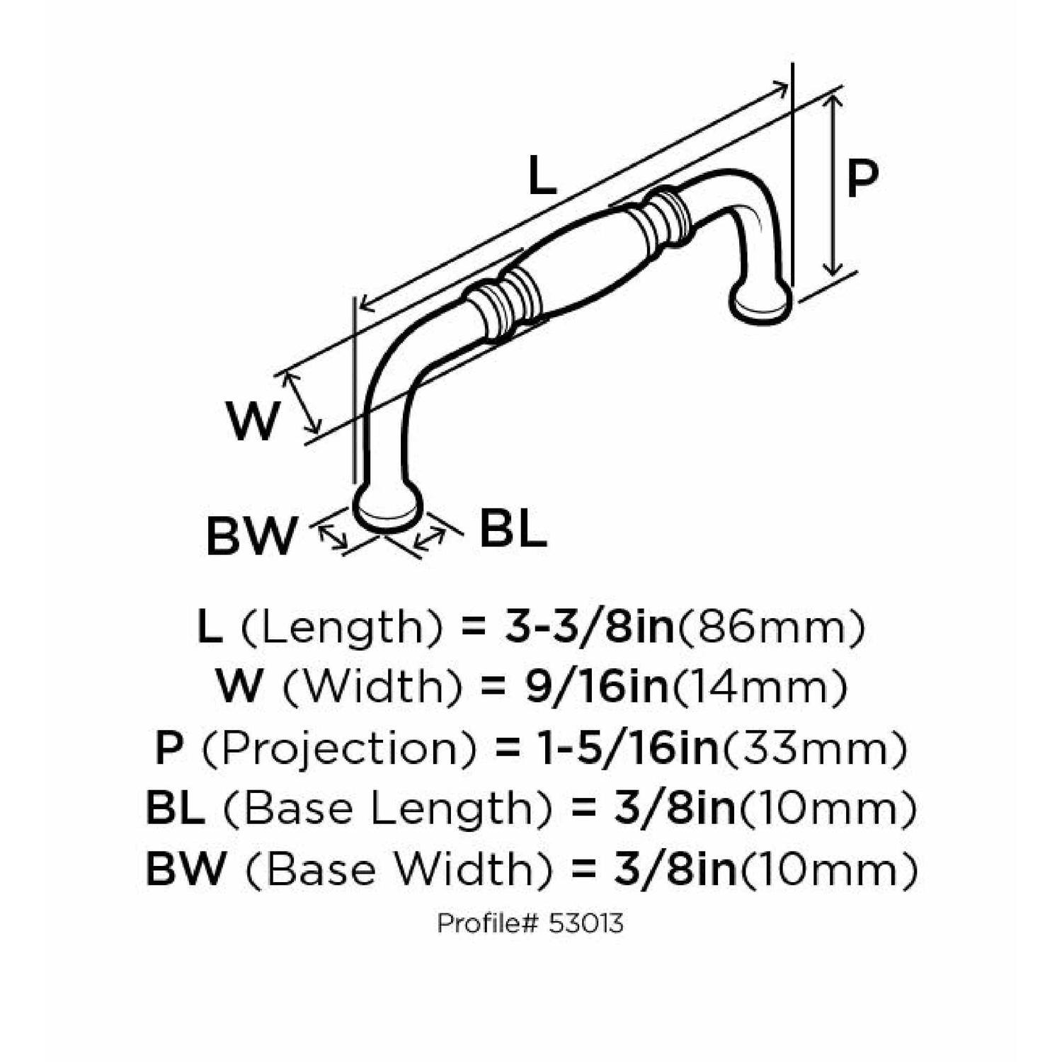 Amerock Granby Traditional Arch Cabinet Pull 3 in. Oil Rubbed Bronze Brown 10 pk
