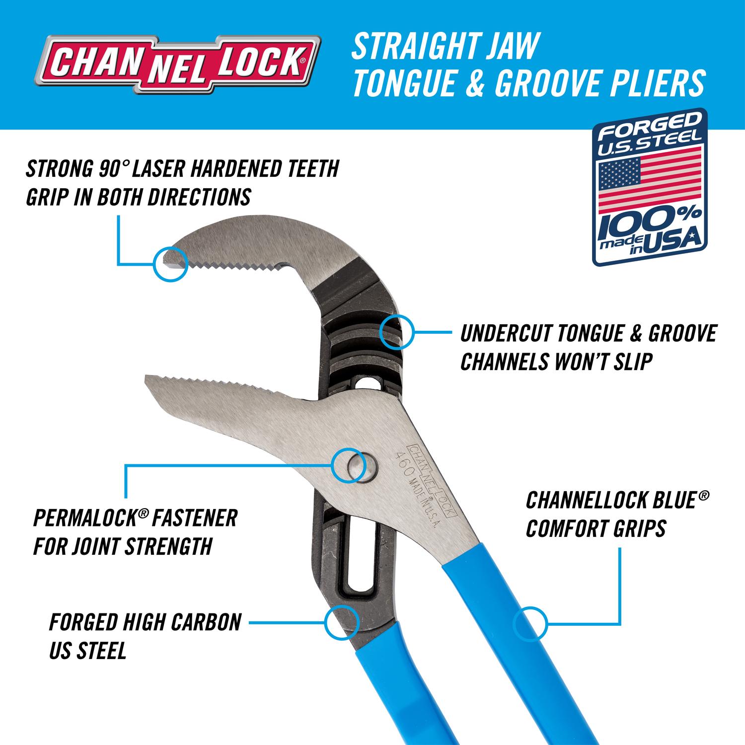 Channellock 16 in. Steel Tongue and Groove Pliers