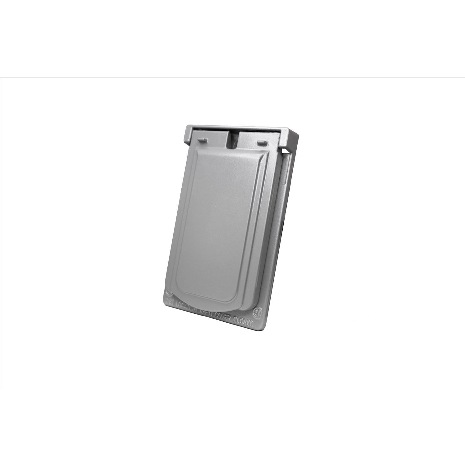 Sigma Engineered Solutions Rectangle Die-Cast Metal 1 gang 4.57 in. H X 2.83 in. W Vertical GFCI Cov