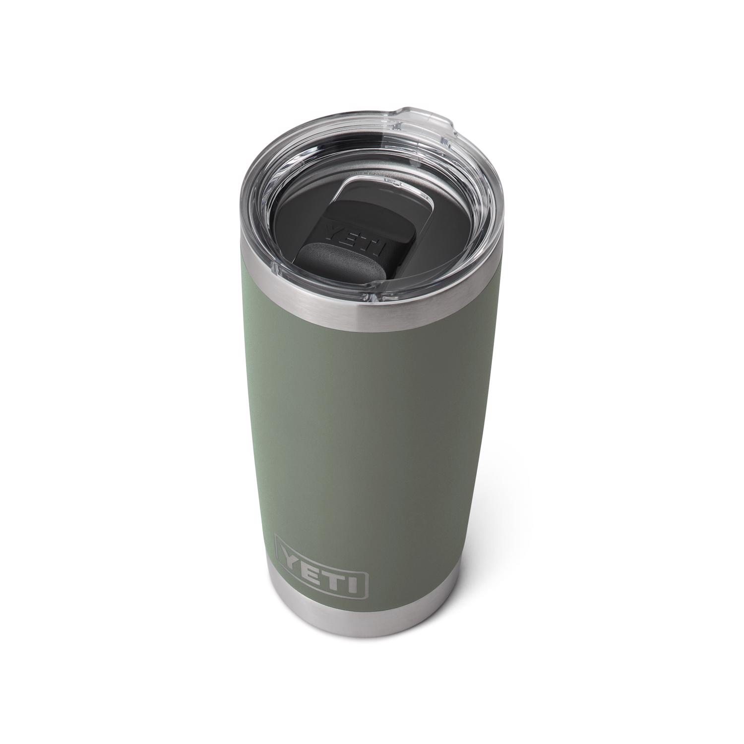 YETI Rambler 20 oz Camp Green BPA Free Vacuum Insulated Tumbler