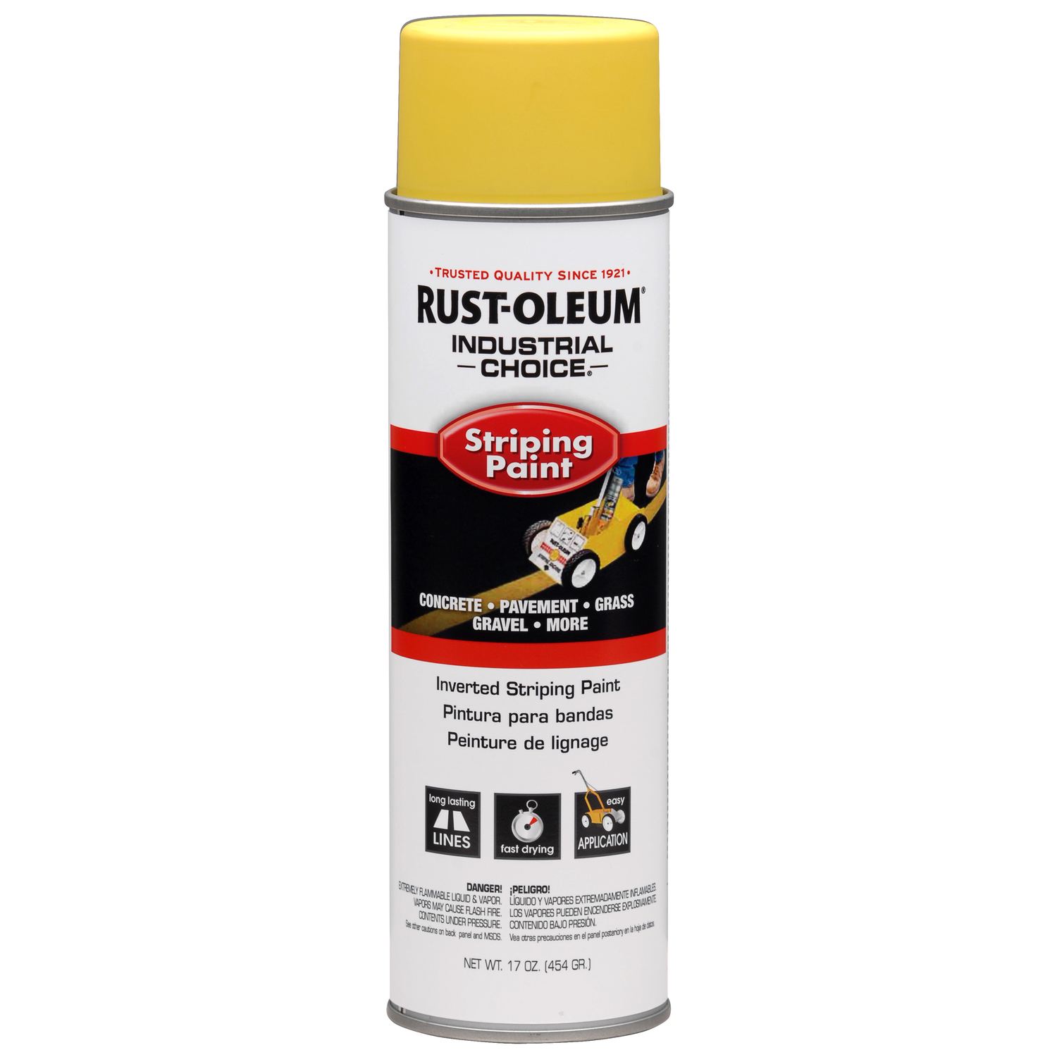 Rust-Oleum Industrial Choice Yellow Inverted Striping Paint 18 oz