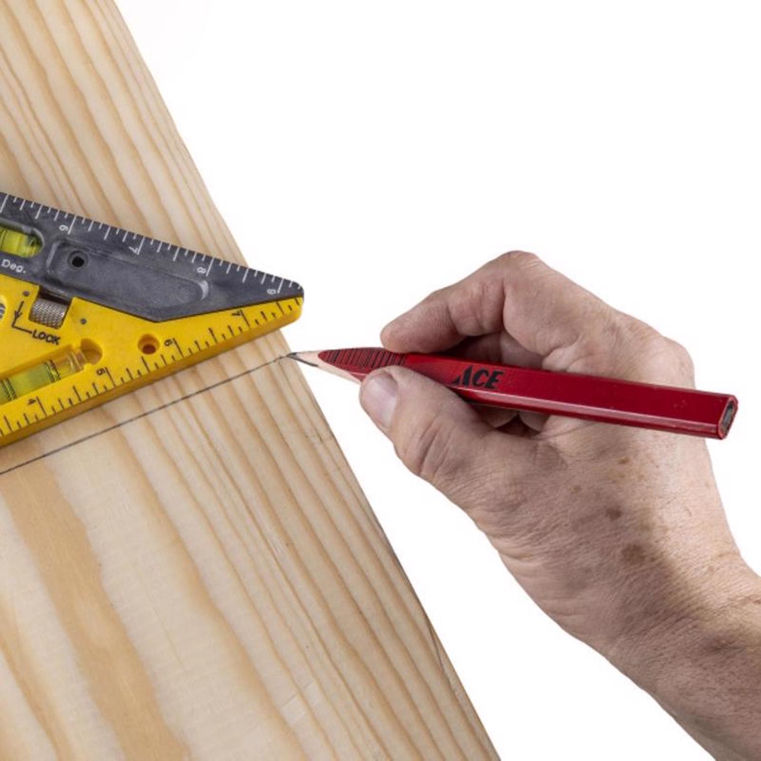 Ace 7 in. L Carpenter Pencil Red 1 pc