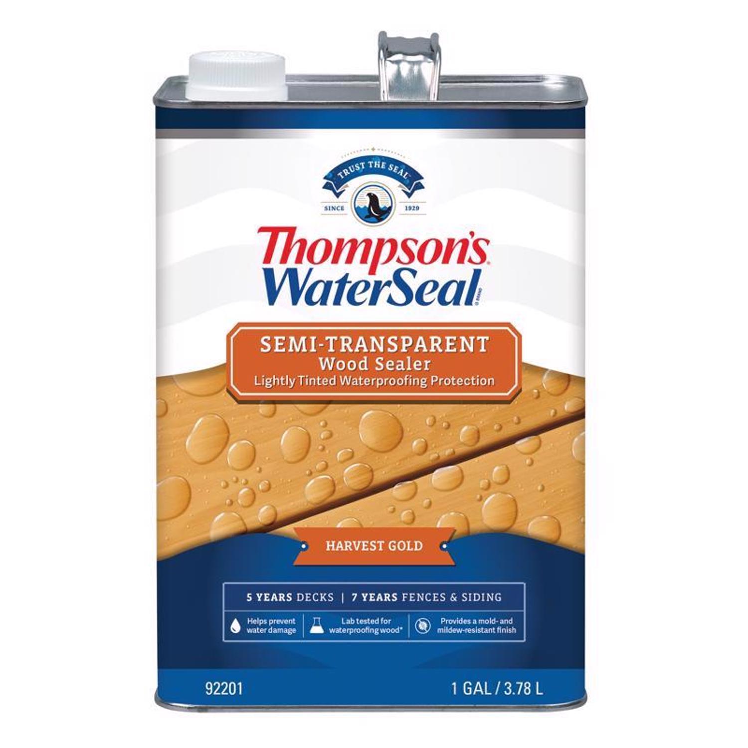 Thompson's WaterSeal Semi-Transparent Harvest Gold Water-Based Acrylic/Alkyd/Urethane Waterproofing