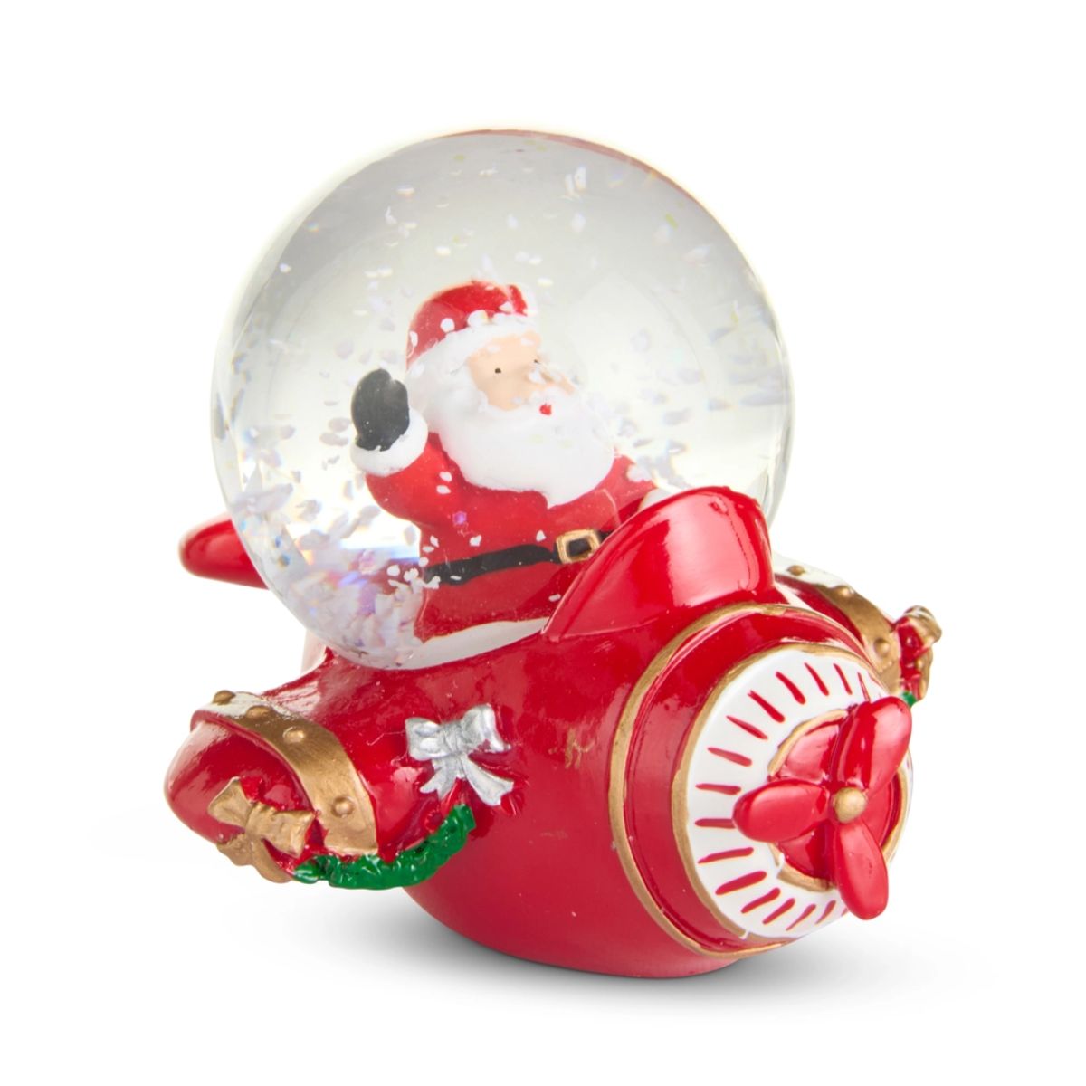 Raz 3 in. Airplane Snow Globe