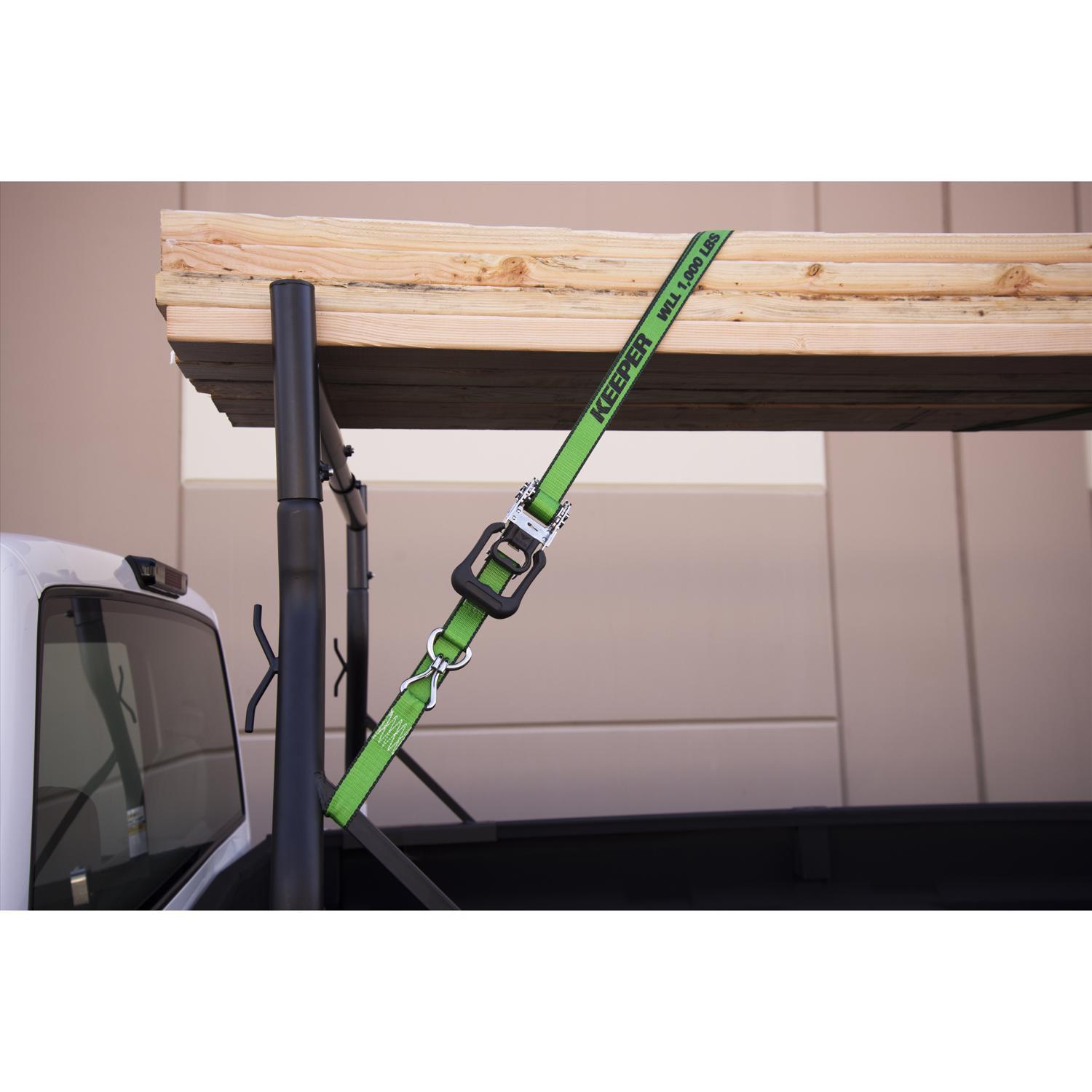 Keeper 1.25 in. W X 16 ft. L Multicolored Ratchet Tie Down Strap 1000 lb 1 pk