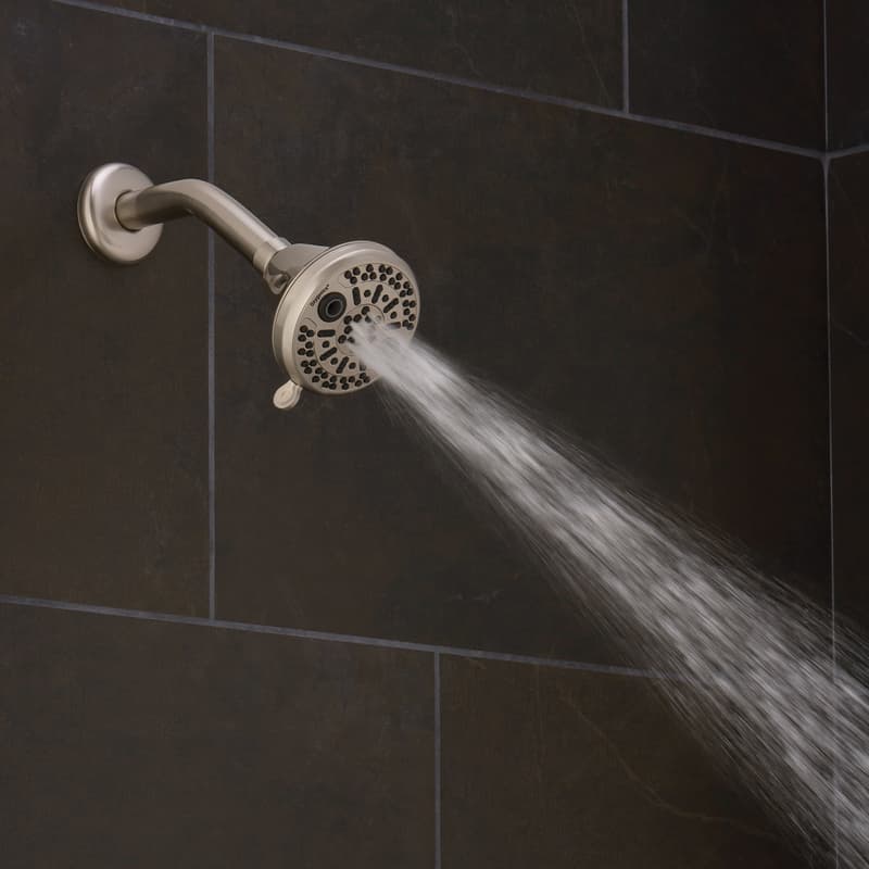 Oxygenics PowerFlow Brushed Nickel ABS Plastic 3 settings Showerhead 1.75 gpm