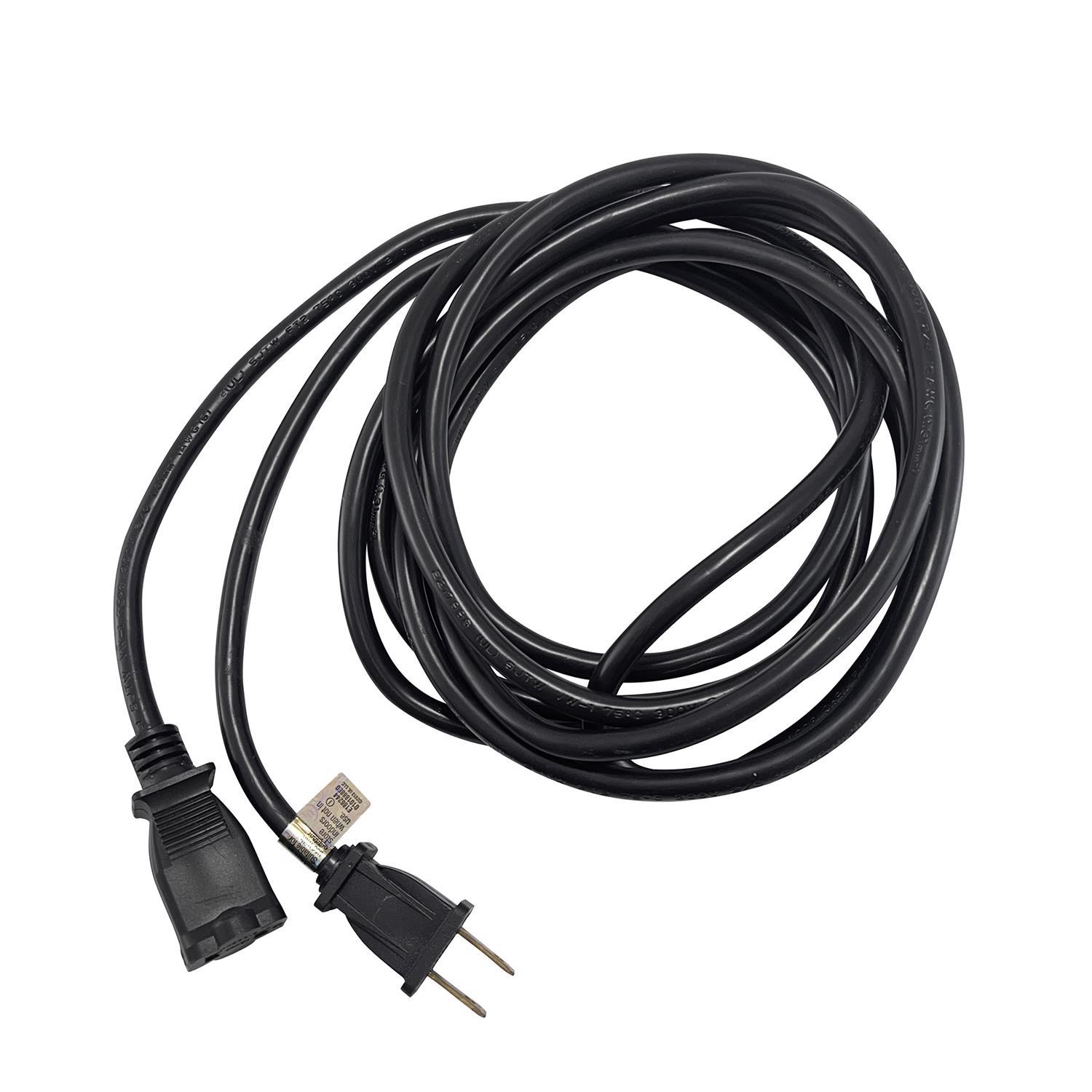 Ace Indoor 15 ft. L Black Extension Cord 16/2 SJO