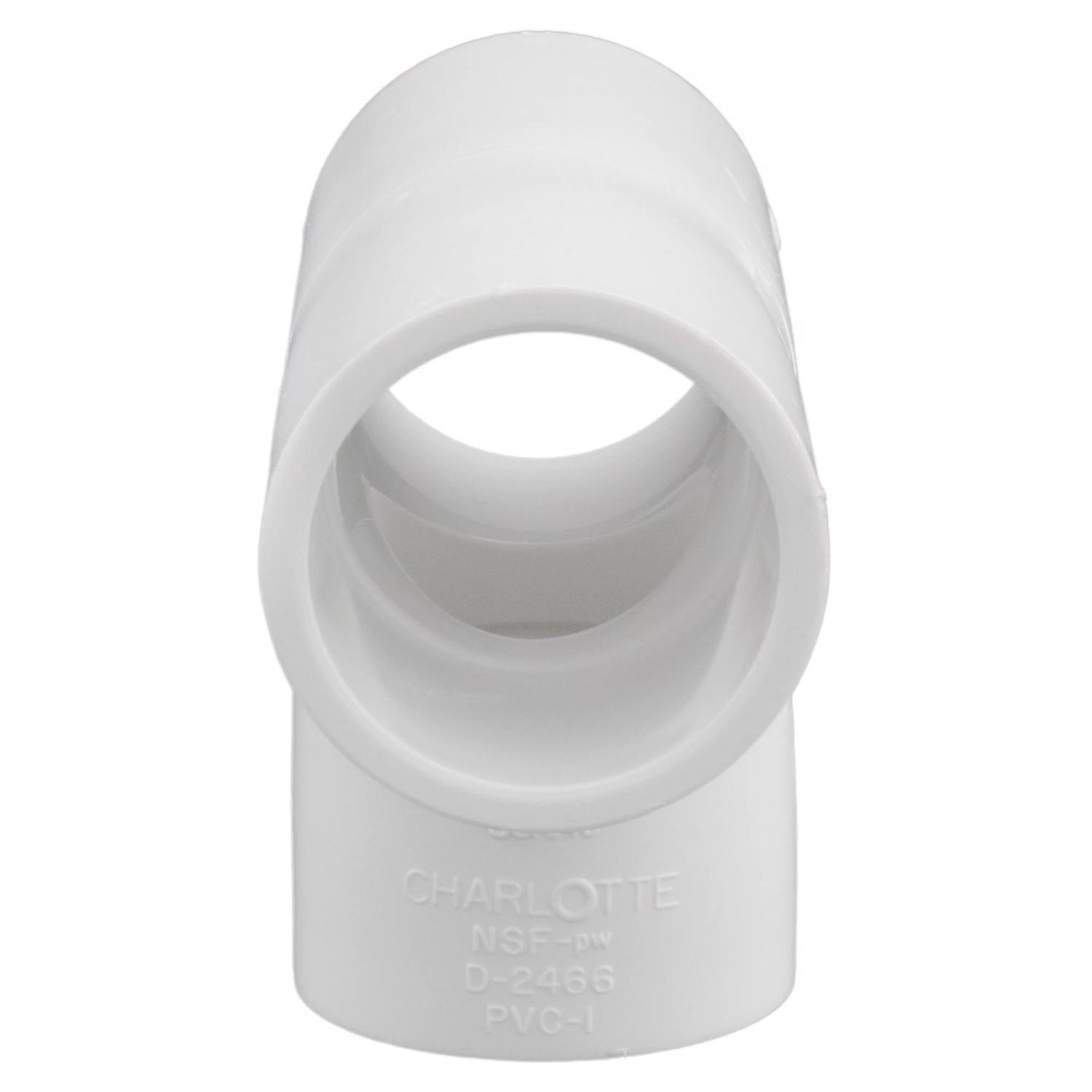 Charlotte Pipe Schedule 40 3/4 in. Slip X 3/4 in. D Slip PVC Tee 1 pk
