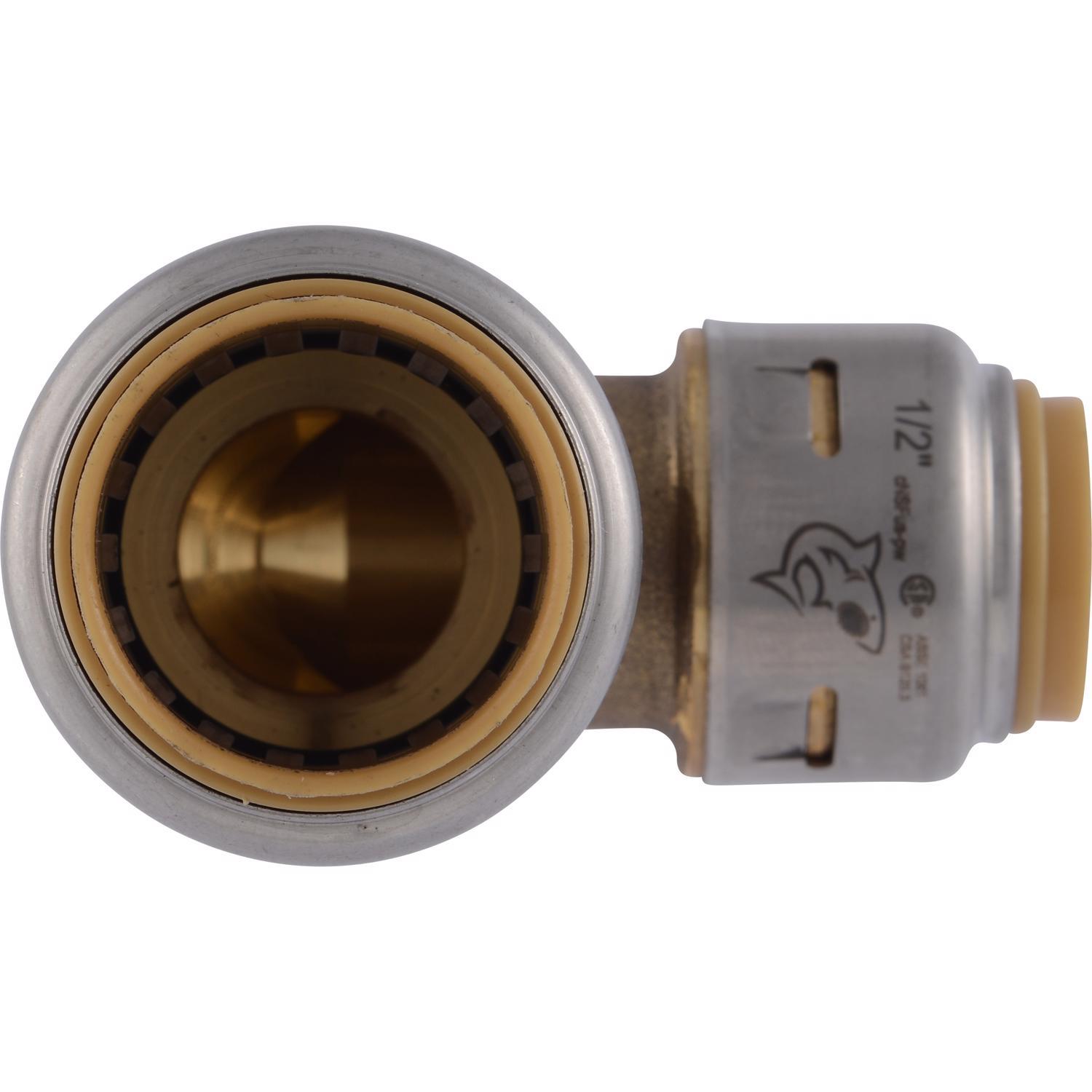 SharkBite 3/4 in. Push X 1/2 in. D Push Brass Reducing Elbow