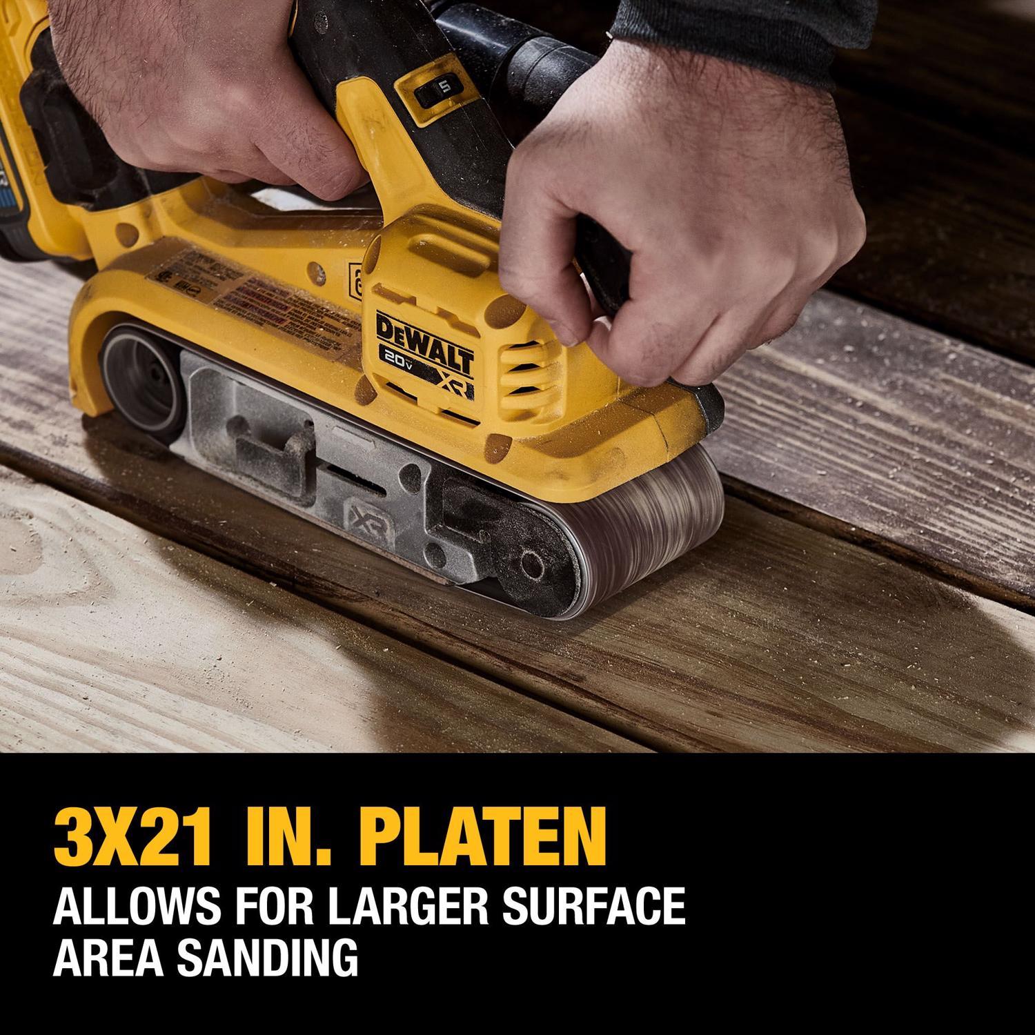 DeWalt XR 20V MAX 3 in. W X 21 in. L Cordless Belt Sander Tool Only